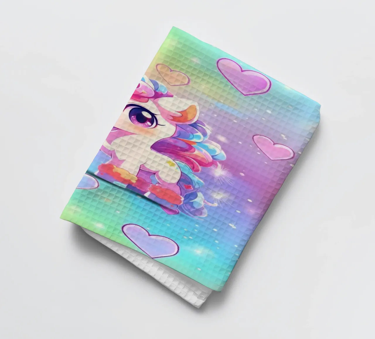 Unicorn Cute tea towel by Cute Art