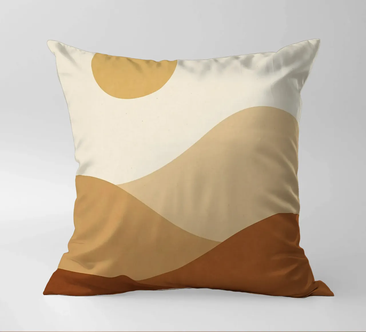 Minimal Desert - Serenità dorata per la vostra parete cuscino da Affiches Soleil & Déco Lumineuse – Sunny
