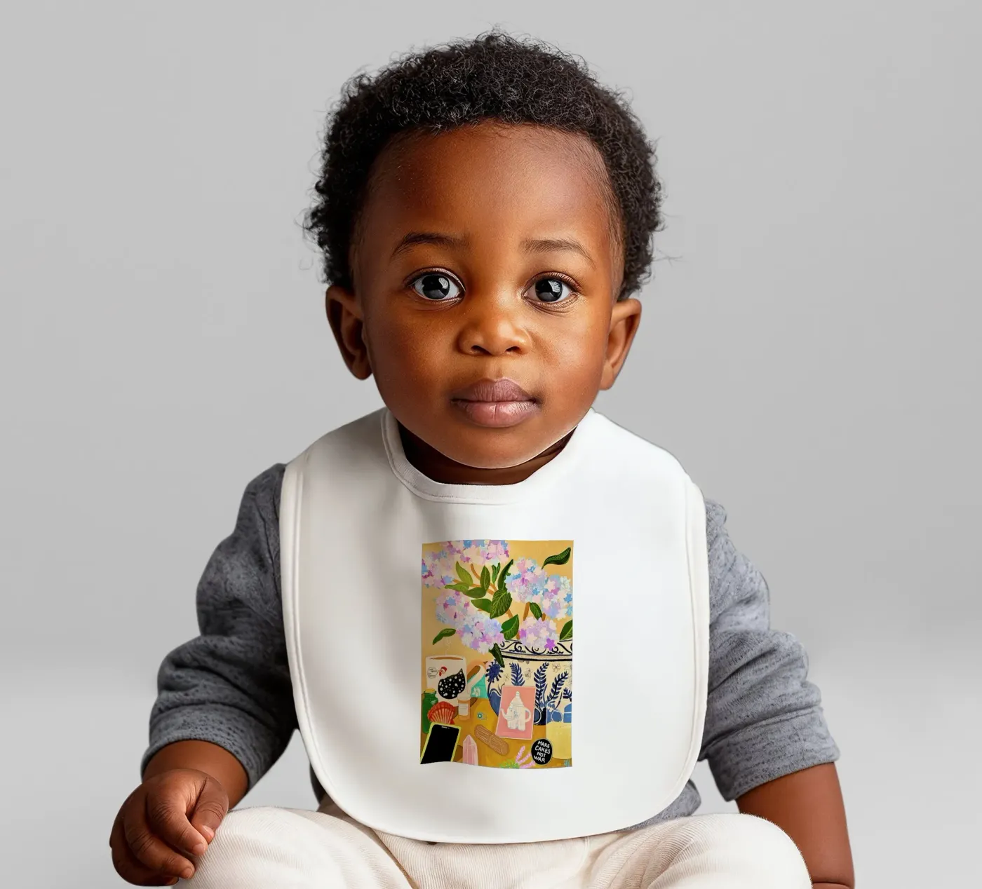 Random Stuff baby bib by Paloma Kua