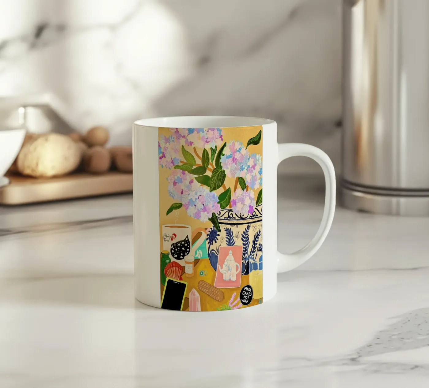 Random Stuff ceramic mug by Paloma Kua
