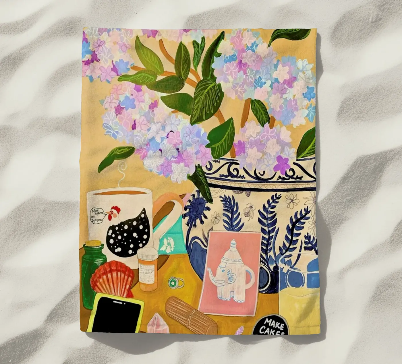 Random Stuff beach towel by Paloma Kua