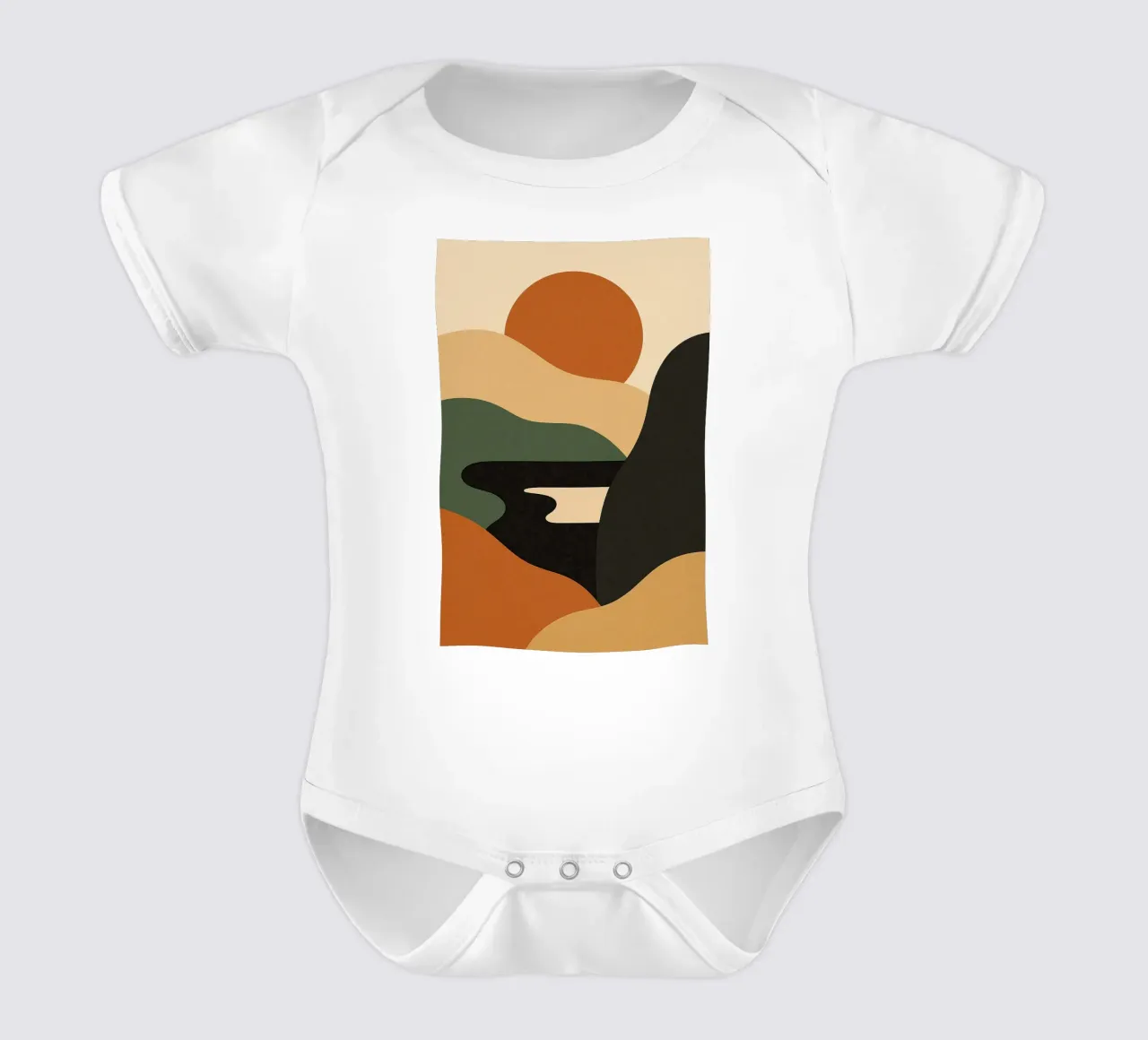 Sunset Mood - Astrazione poetica e colori caldi body neonato maniche corte da Affiches Soleil & Déco Lumineuse – Sunny