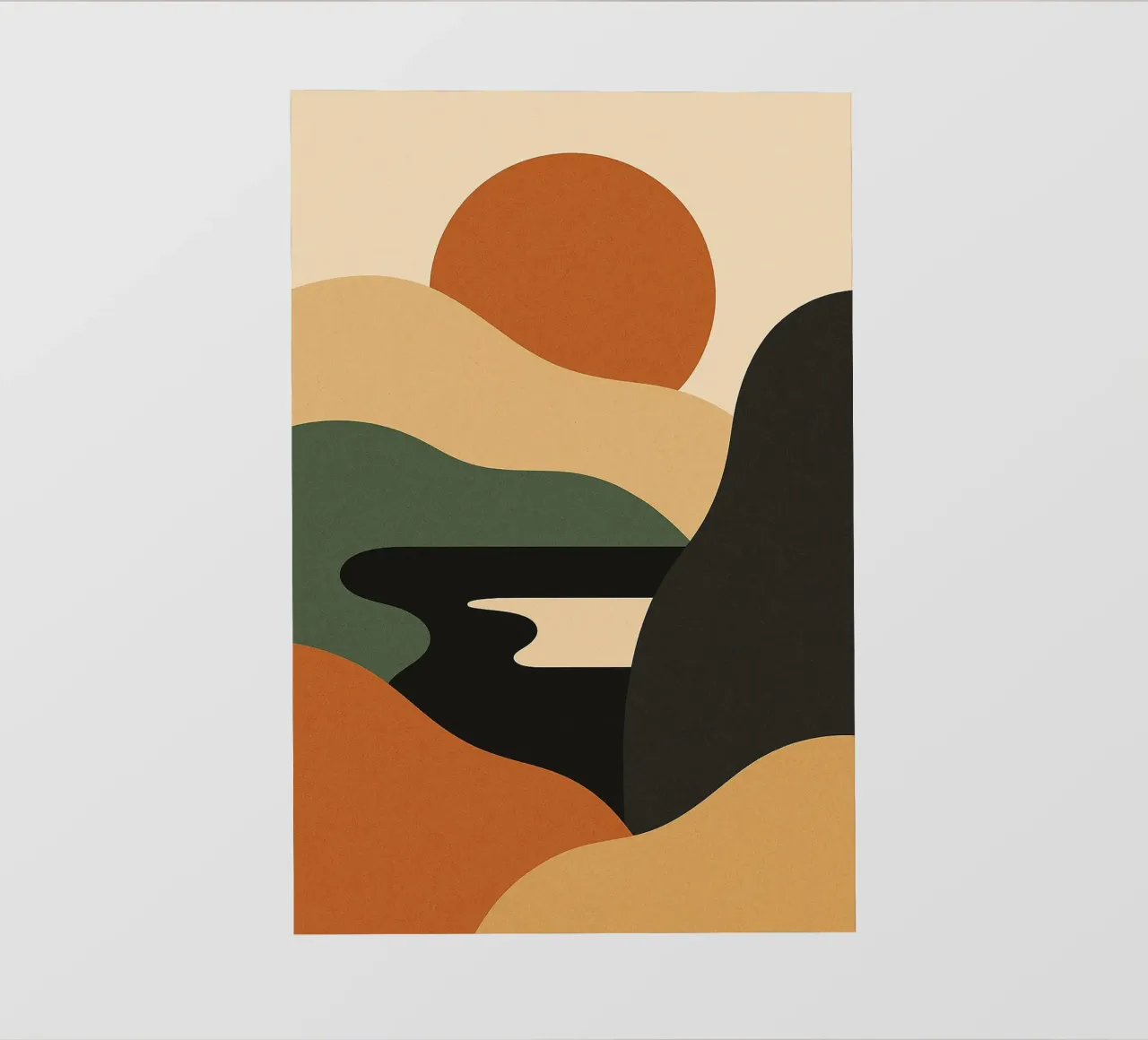 Sunset Mood - Astrazione poetica e colori caldi pellicola backlit da Affiches Soleil & Déco Lumineuse – Sunny