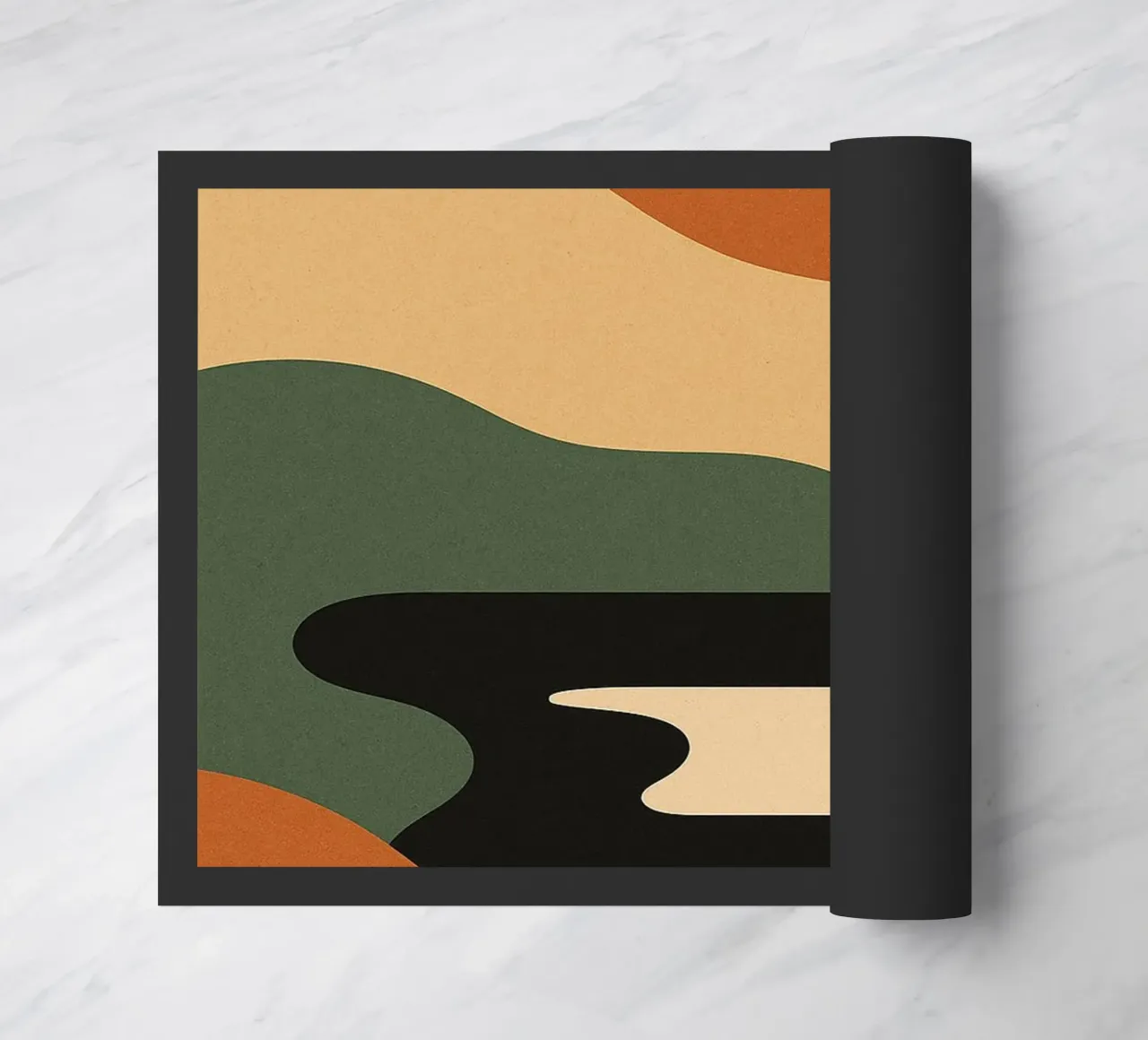 Sunset Mood - Astrazione poetica e colori caldi zerbino da Affiches Soleil & Déco Lumineuse – Sunny