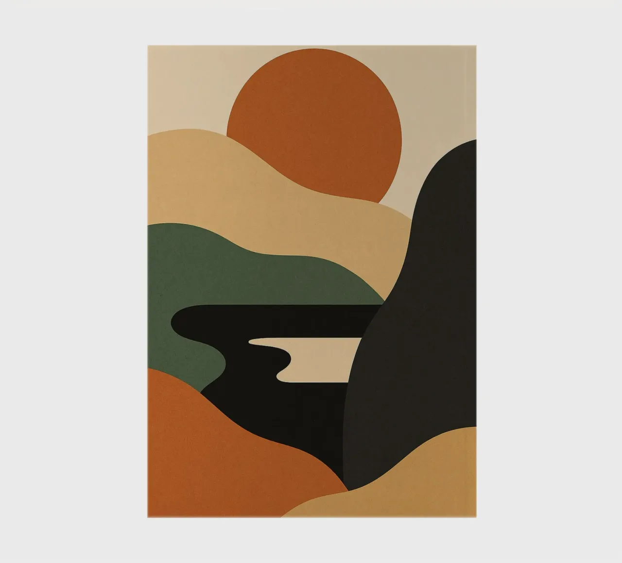 Sunset Mood - Poetic abstraction and warm colours notebook by Affiches Soleil & Déco Lumineuse – Sunny