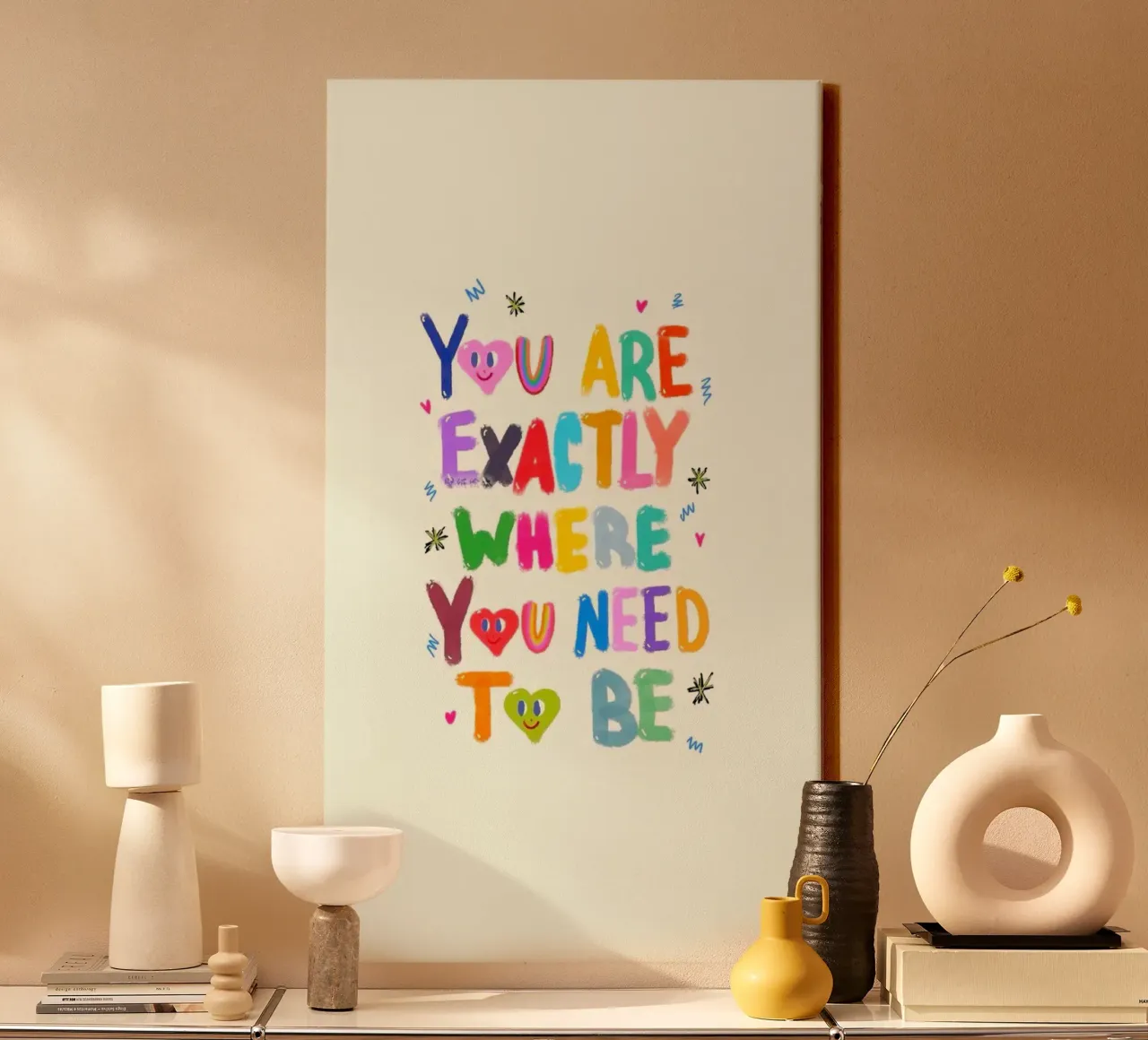 algo que apreciar lienzo con Marco flotante de art quots shop