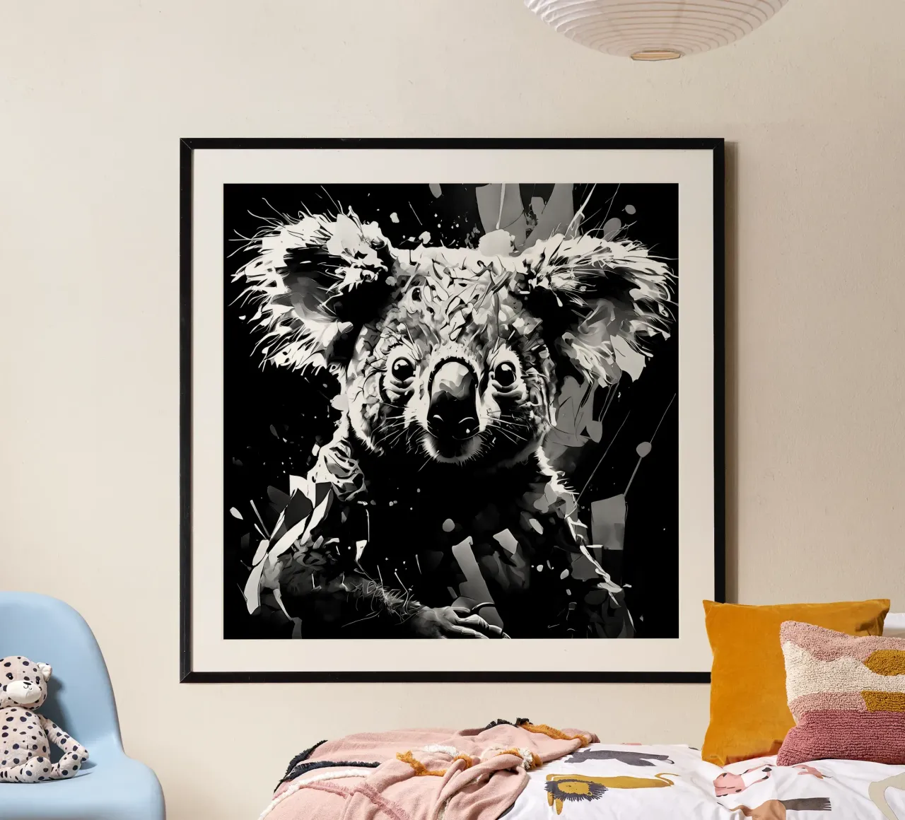 Koala_Stile_I_1 poster con telaio in alluminio da Tierisch bunt by LK