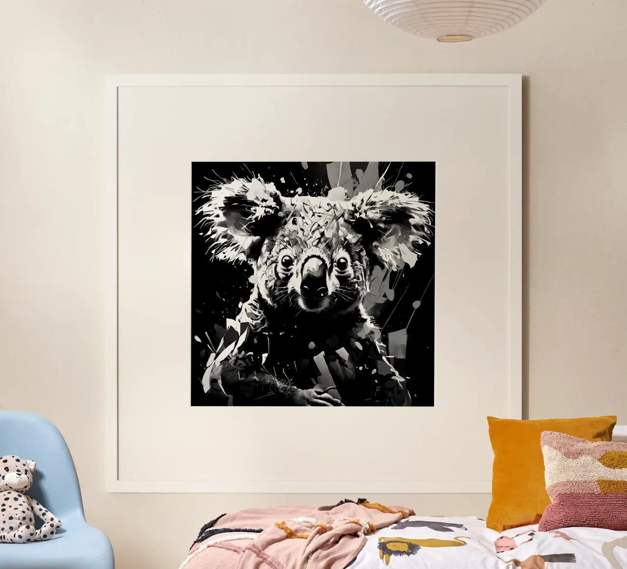 Koala_Stile_I_1 poster con telaio in alluminio da Tierisch bunt by LK