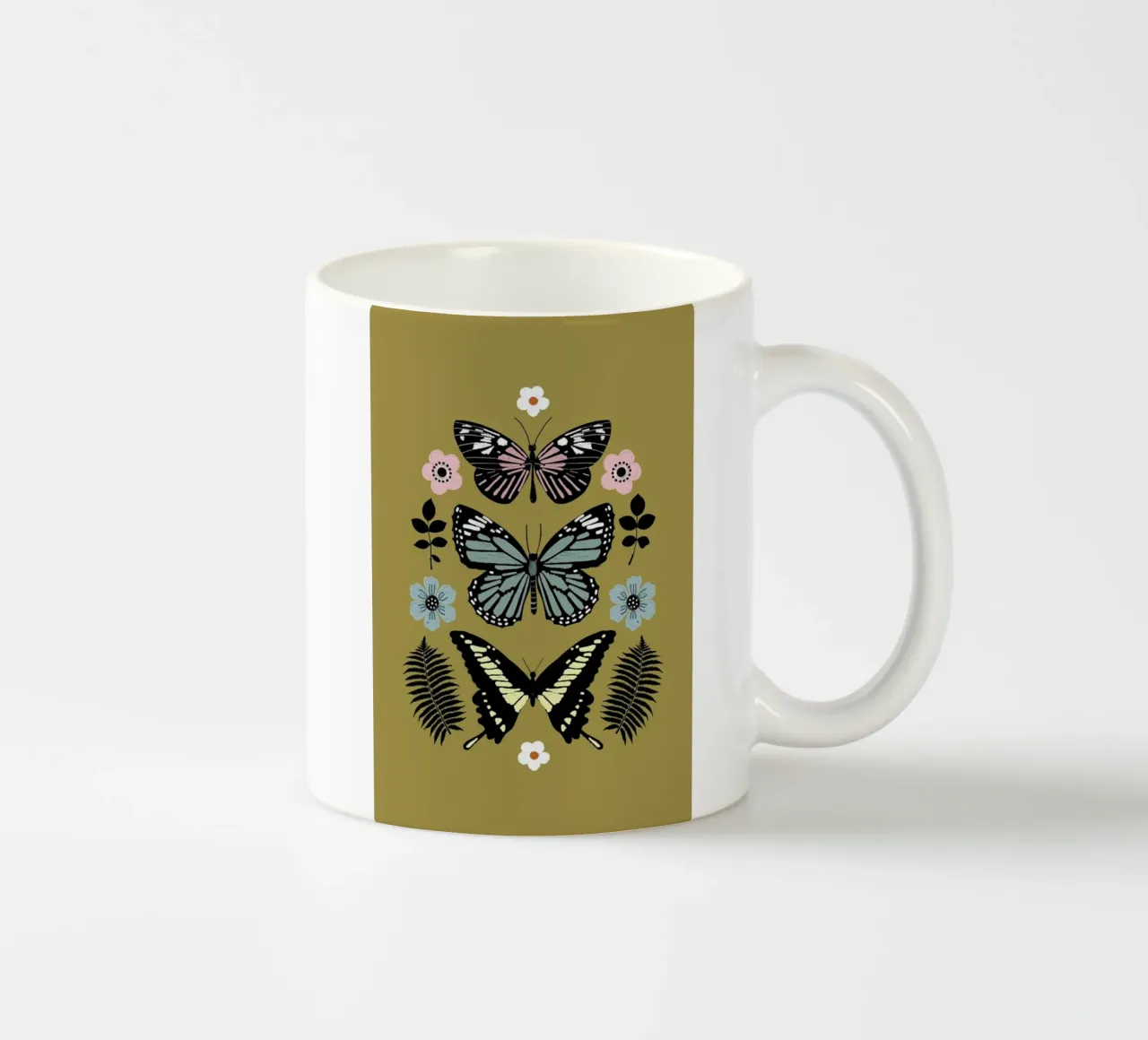 Butterflies Totem1 tazza in ceramica da cafelab