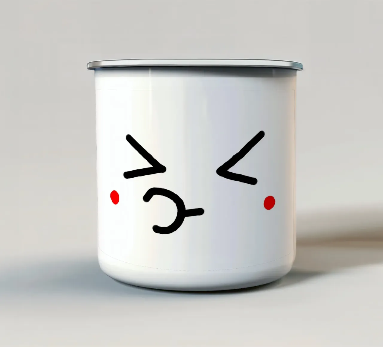 kawaii emoji faccia carina tazza in smalto da Robert W Wakefield