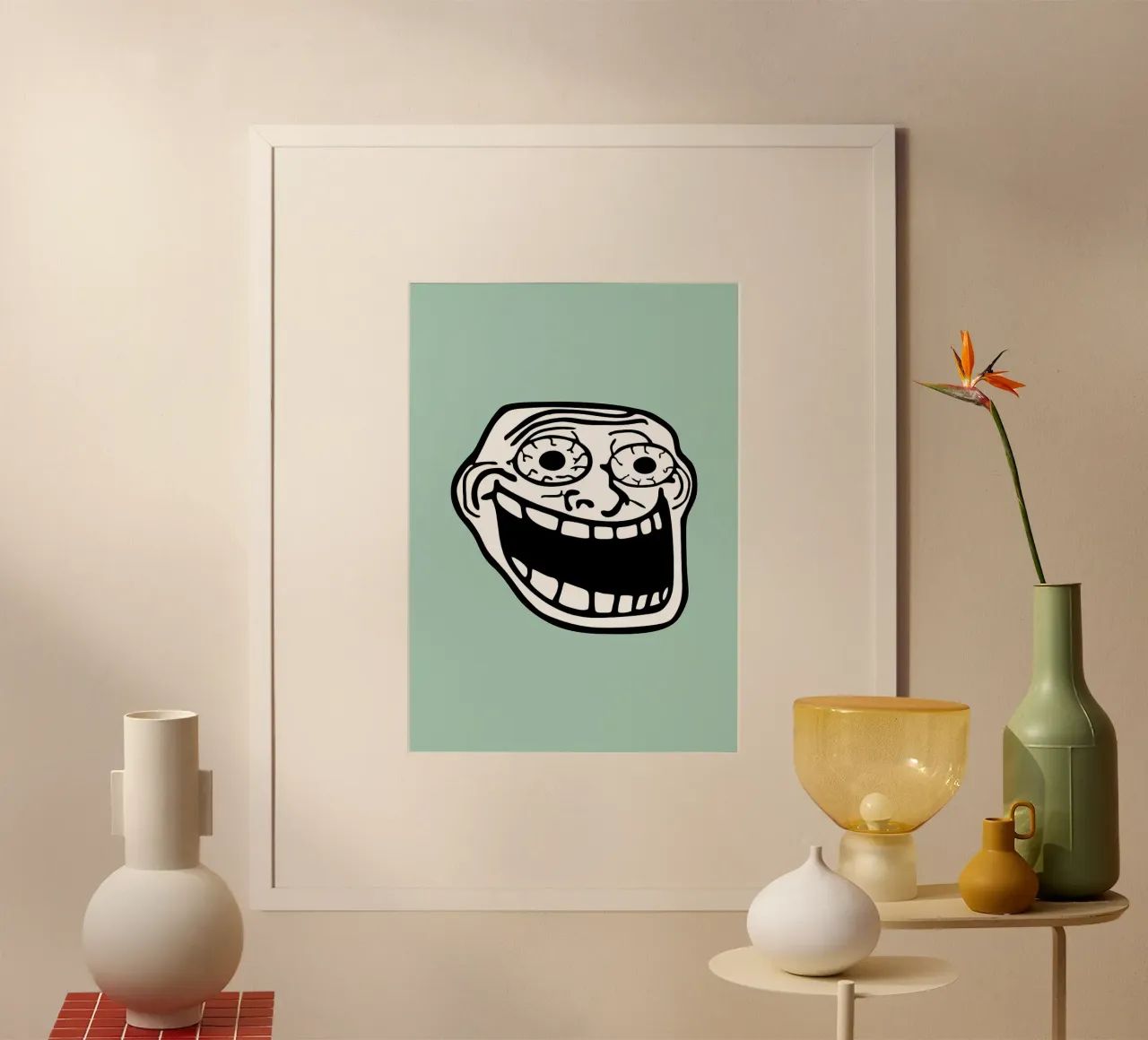 gezicht grijns meme hahnemühle van Robert W Wakefield