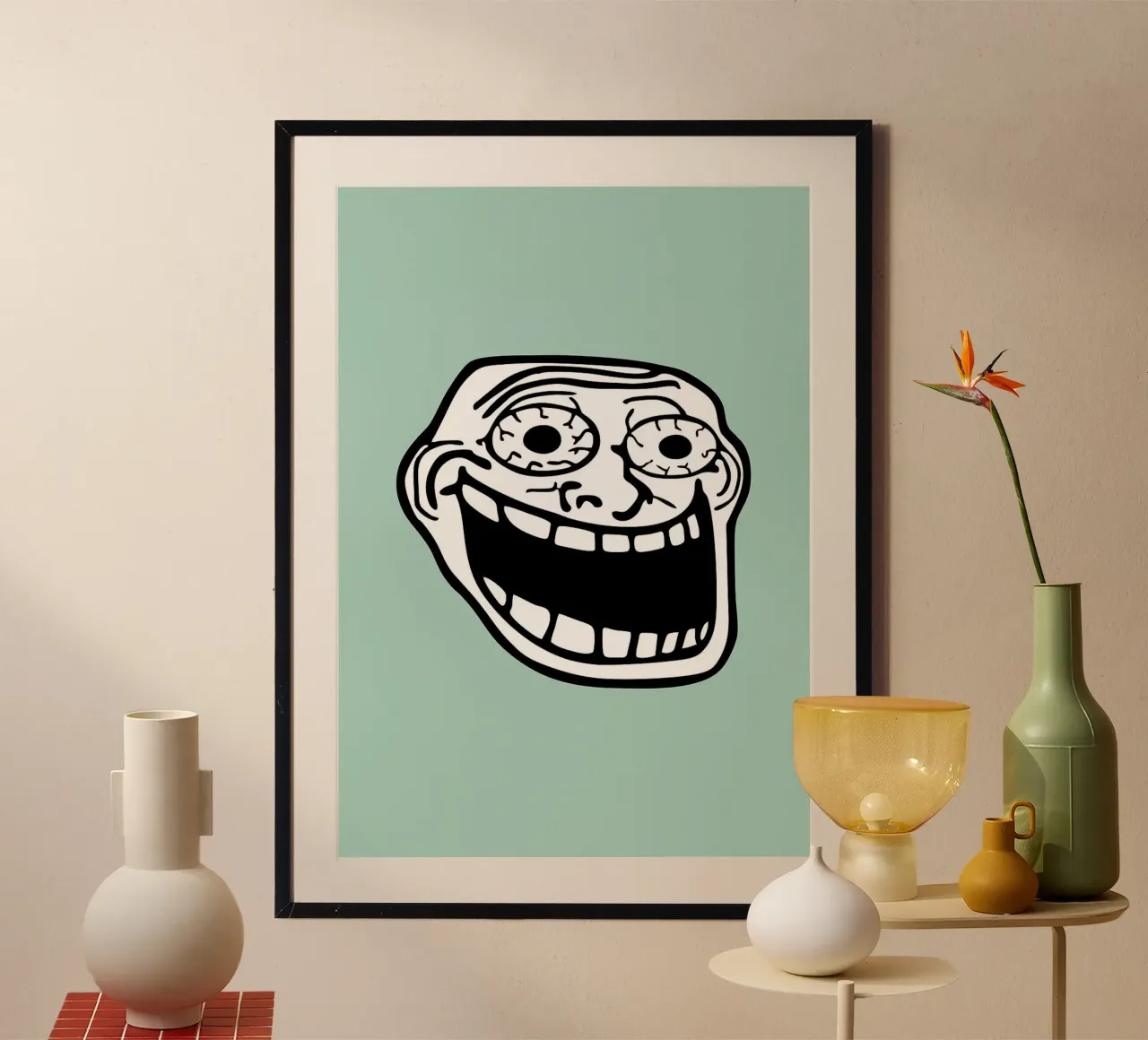 gezicht grijns meme hahnemühle van Robert W Wakefield