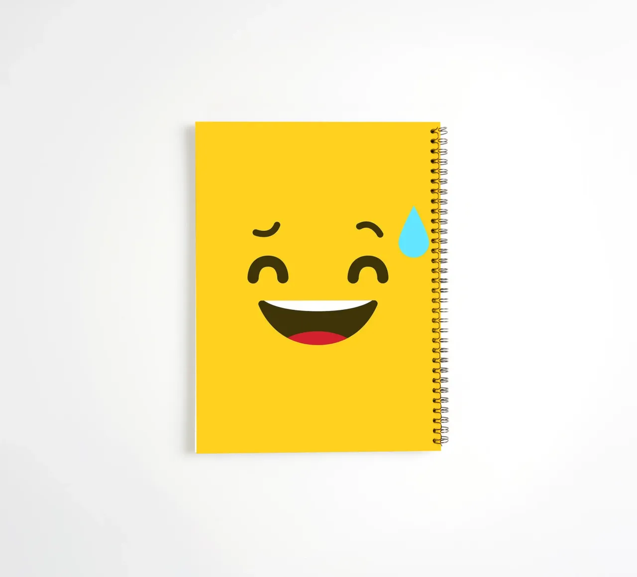 smile face emoji spiral notebook by Robert W Wakefield