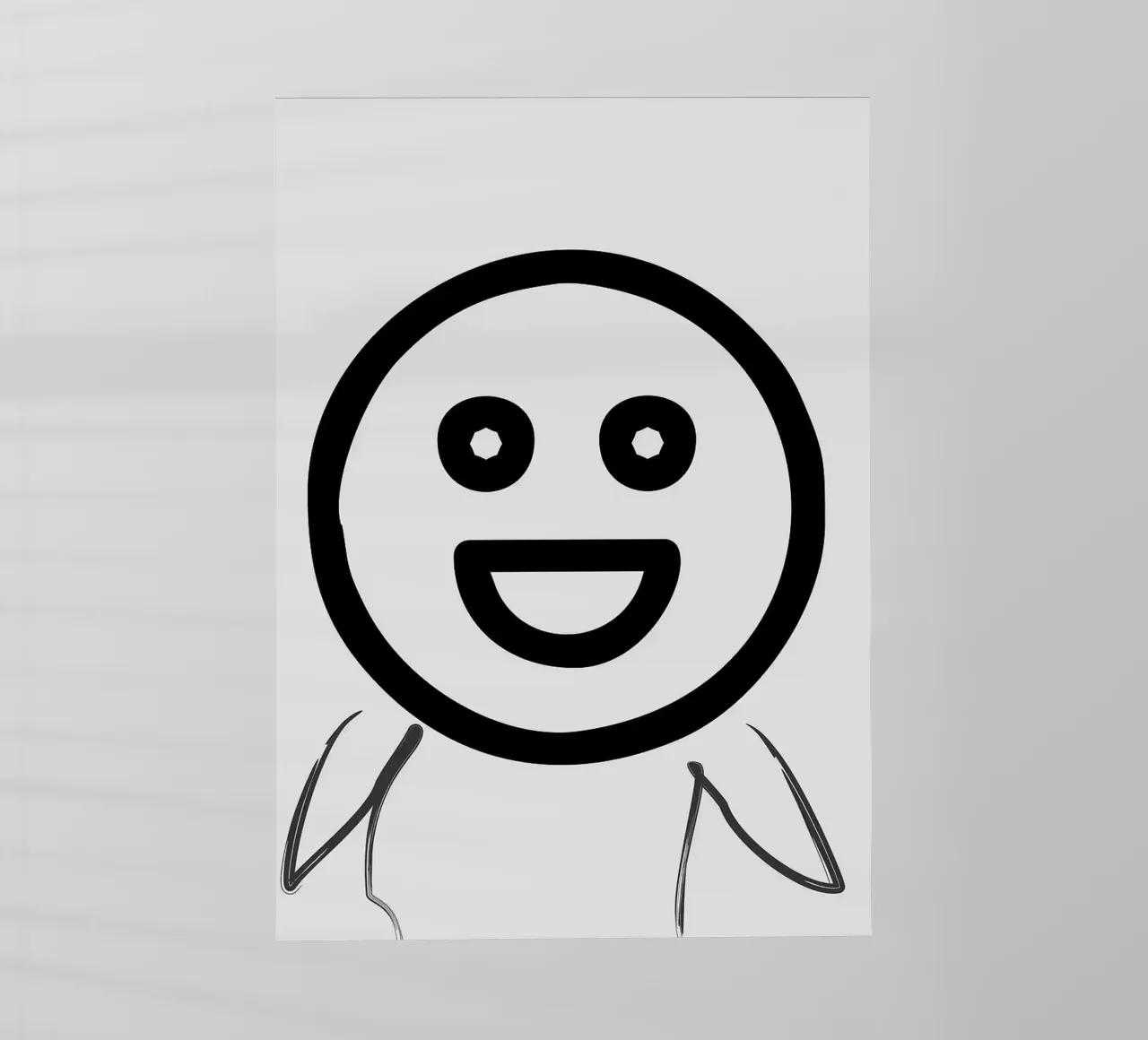 faccina sorridente emoji di felicità pellicola backlit da Robert W Wakefield