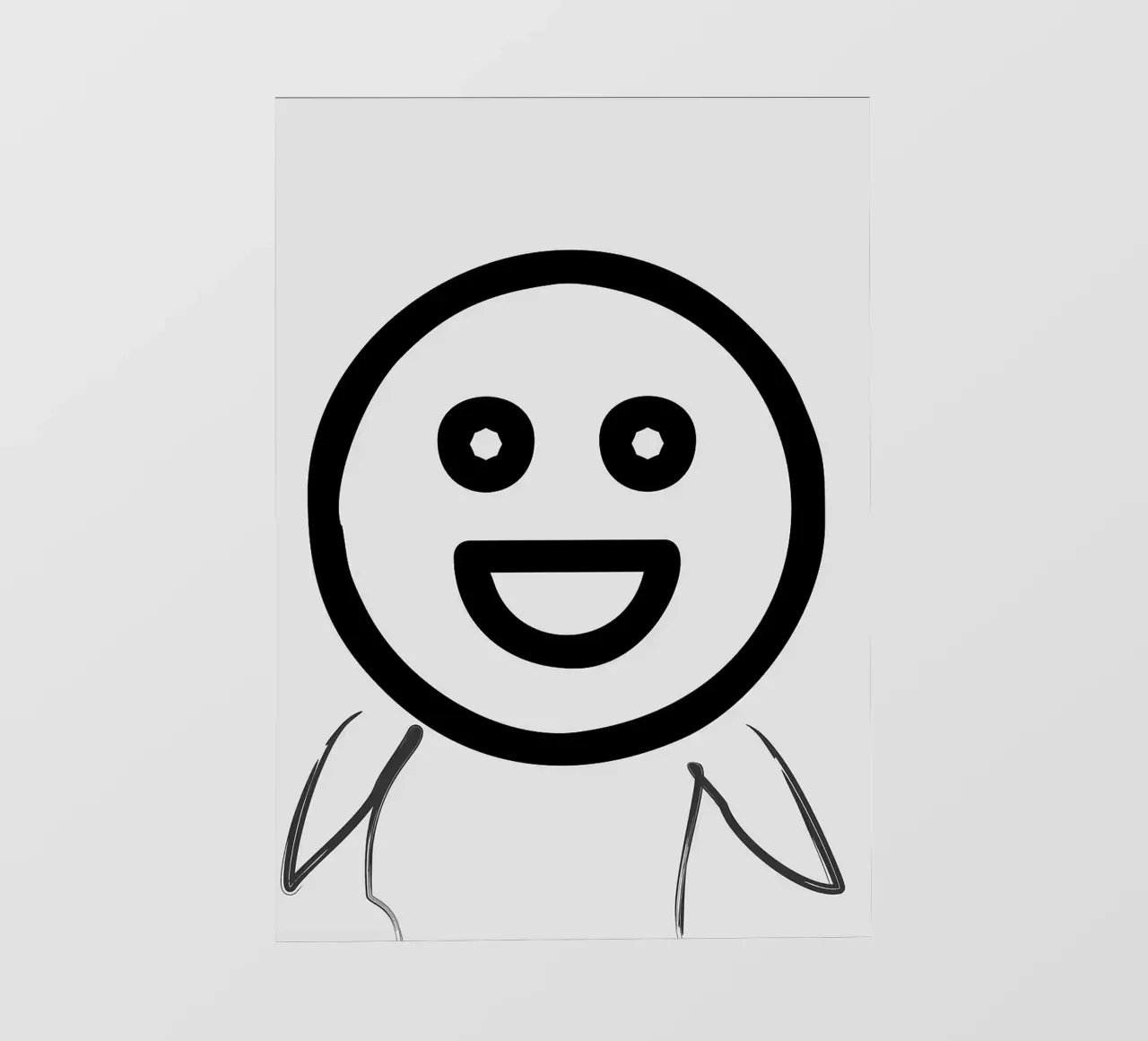 faccina sorridente emoji di felicità pellicola backlit da Robert W Wakefield
