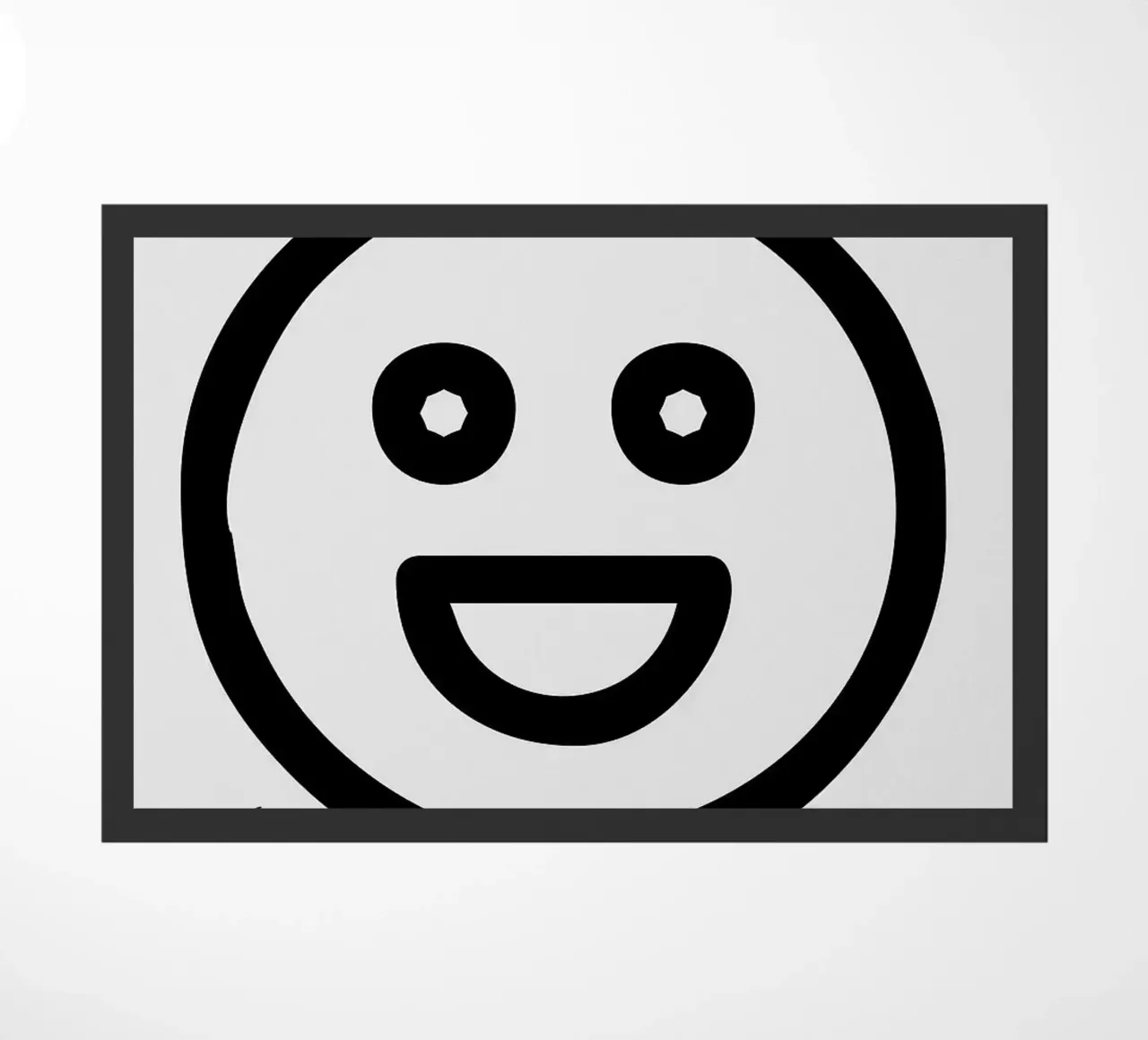faccina sorridente emoji di felicità zerbino da Robert W Wakefield