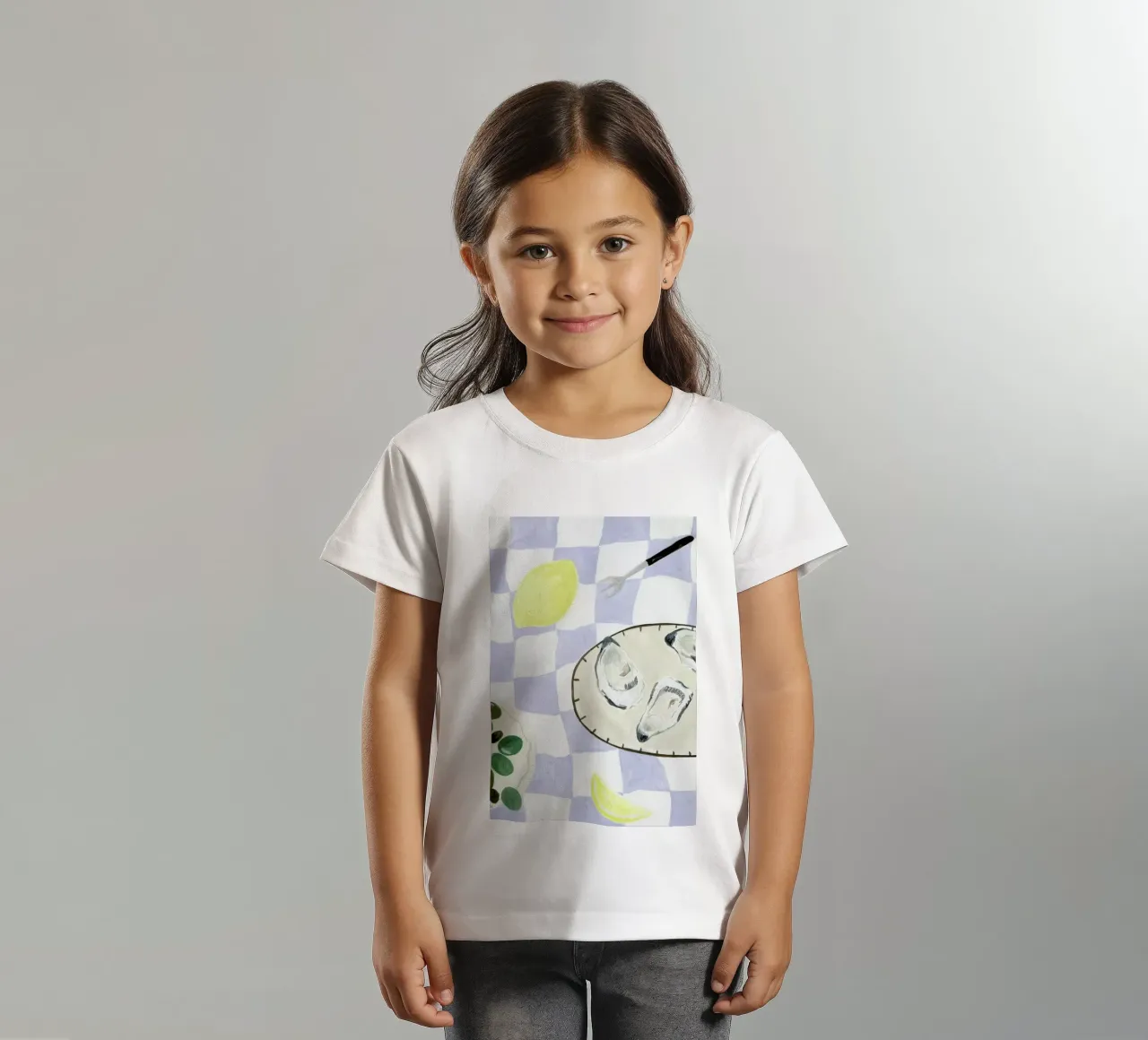 Oysters And Olives kids t-shirt by Isabelle Vandeplassche
