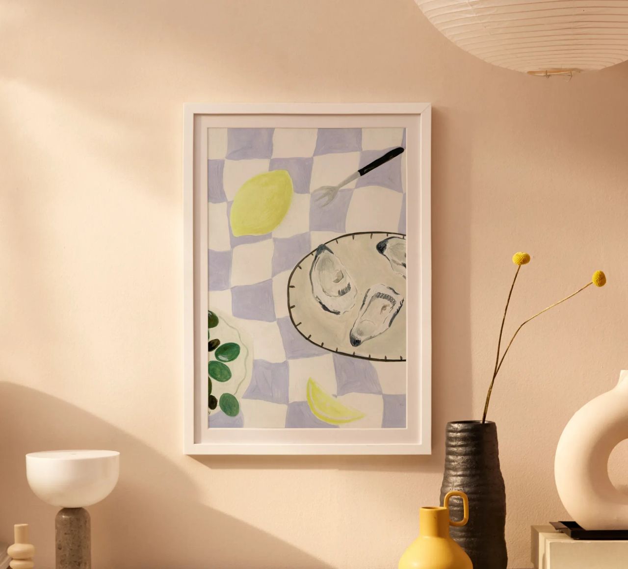 Oysters And Olives Poster von Isabelle Vandeplassche