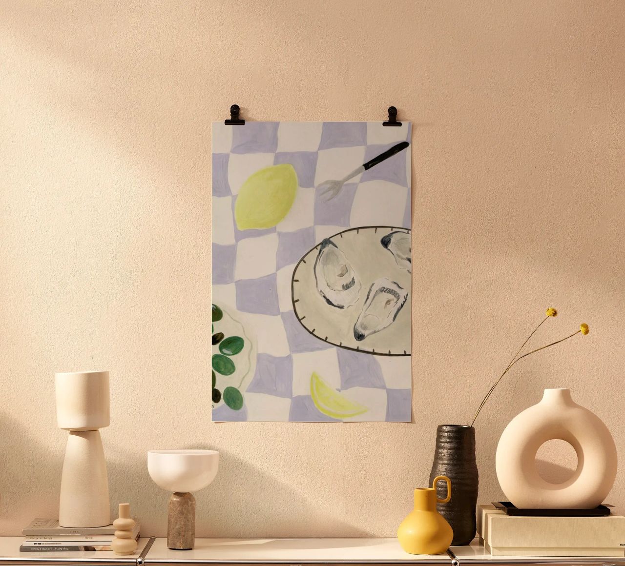 Oysters And Olives Poster von Isabelle Vandeplassche