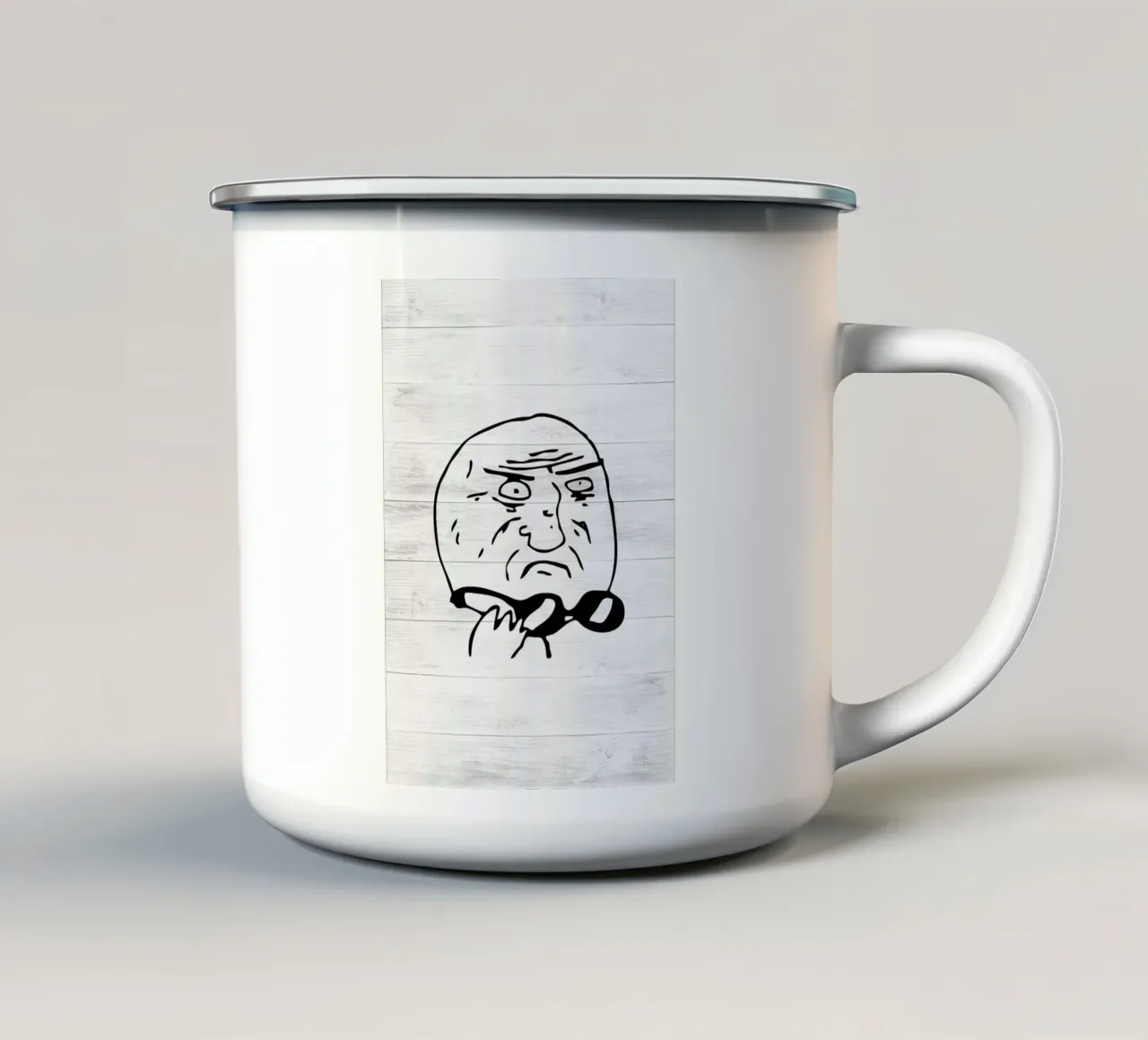 stessa espressione del viso tazza in smalto da Robert W Wakefield