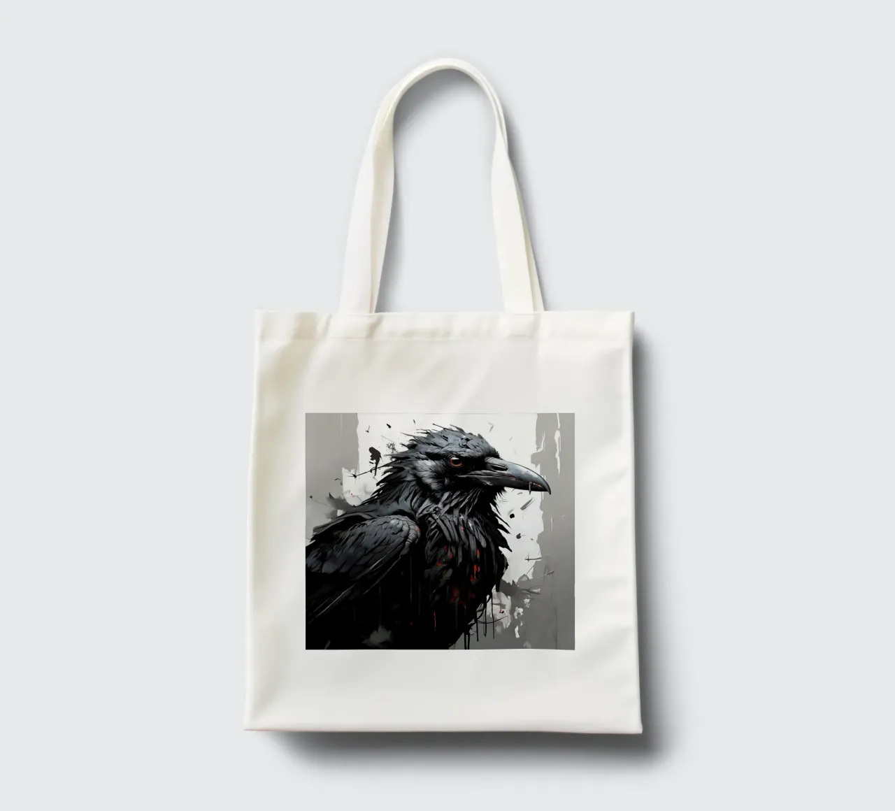 Kraai_Stijl_I_1 jute draagtas van Tierisch bunt by LK