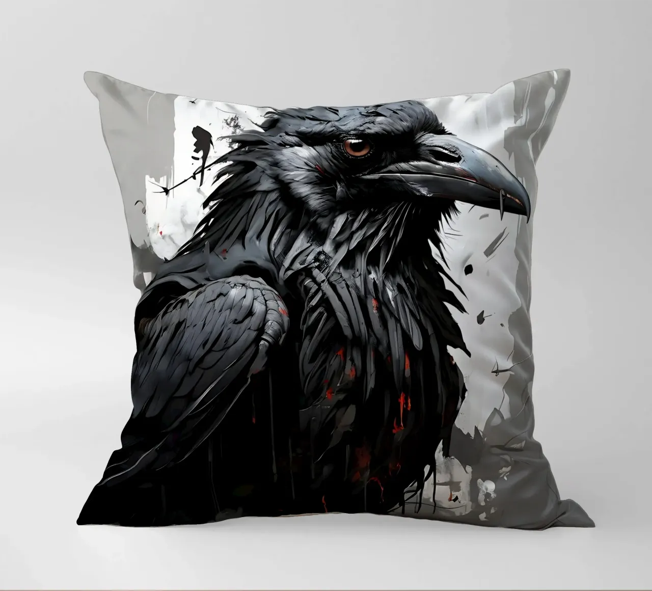 Corvo_Stile_I_1 cuscino da Tierisch bunt by LK
