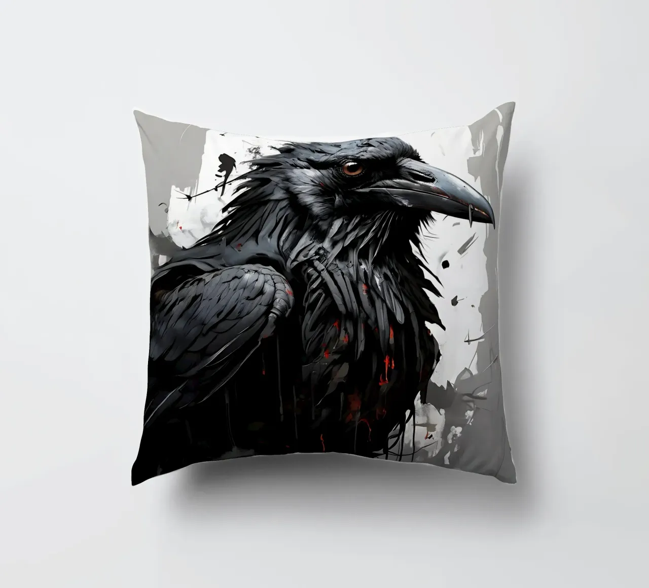 Corvo_Stile_I_1 cuscino da Tierisch bunt by LK