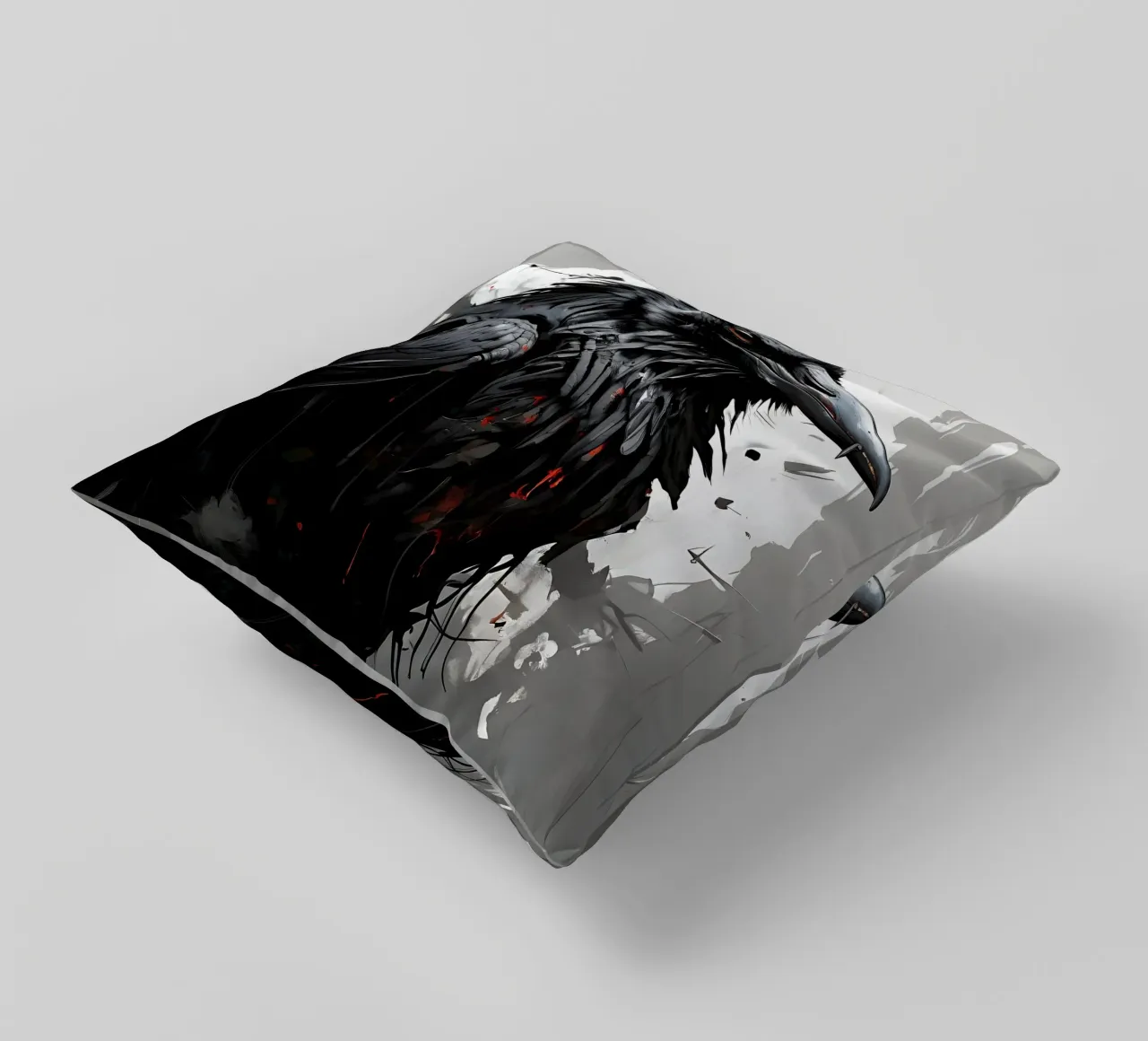 Corvo_Stile_I_1 cuscino da Tierisch bunt by LK