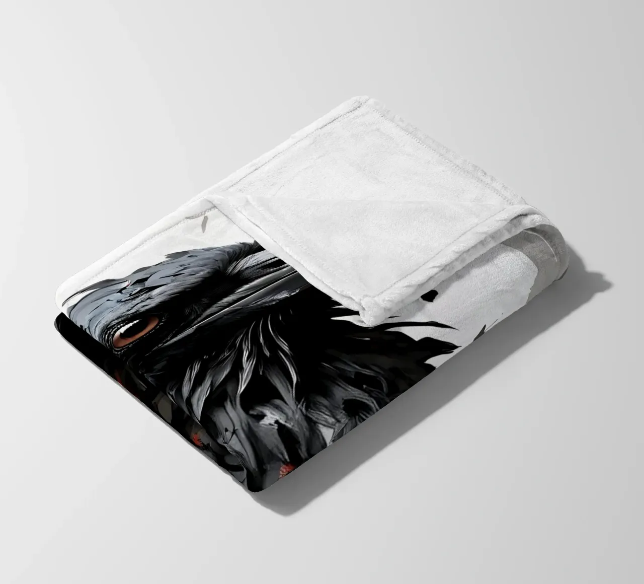 Crow_Style_I_1 fleece blanket by Tierisch bunt by LK