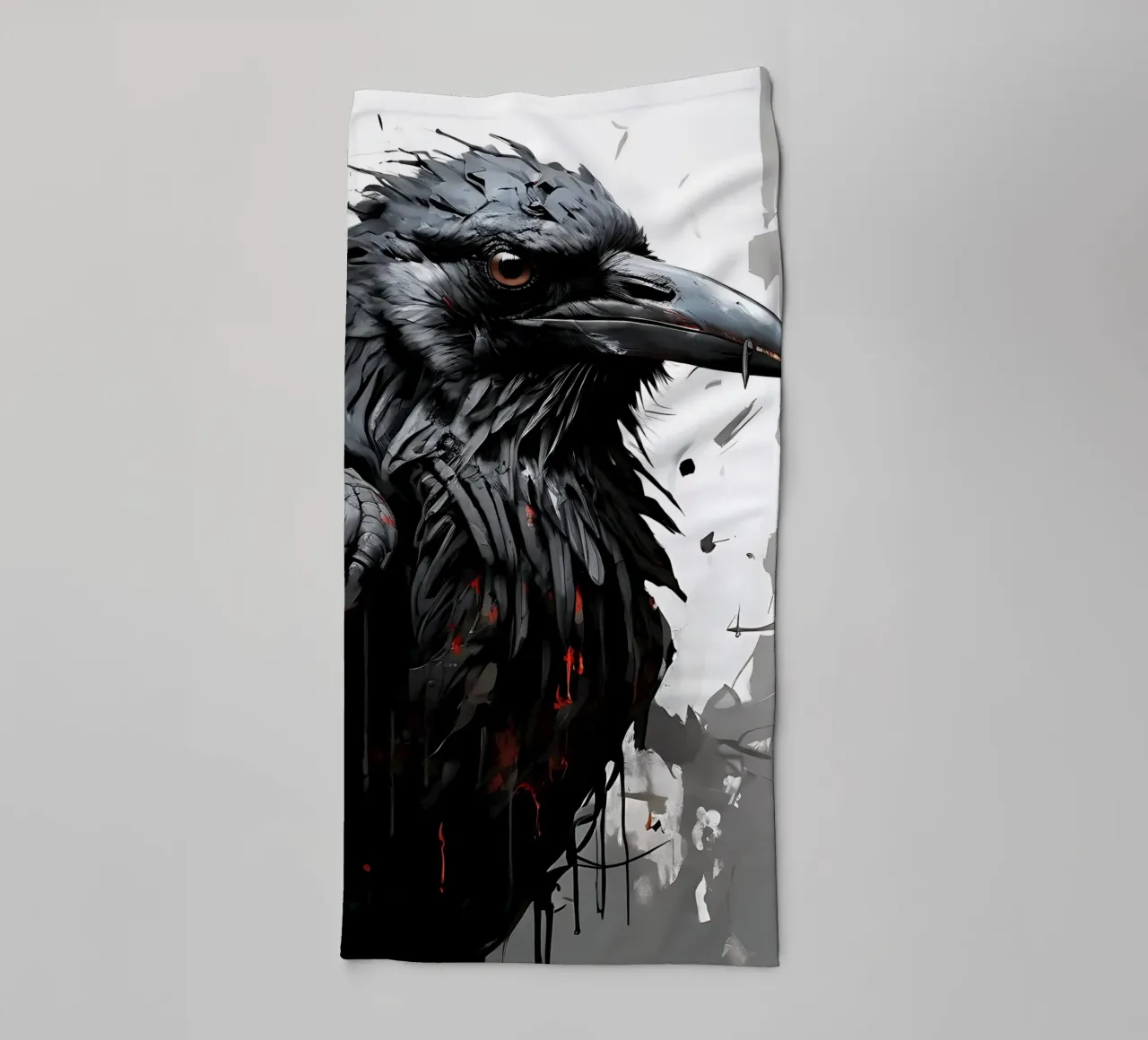 Crow_Style_I_1 towel by Tierisch bunt by LK