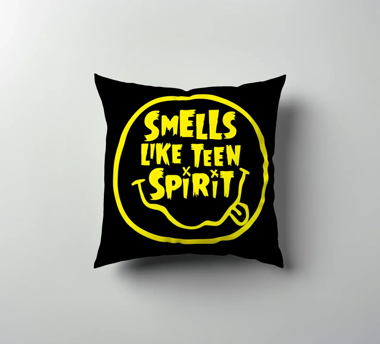 Nirvana - Yellow Emote decorative cushion by Tara Bergener
