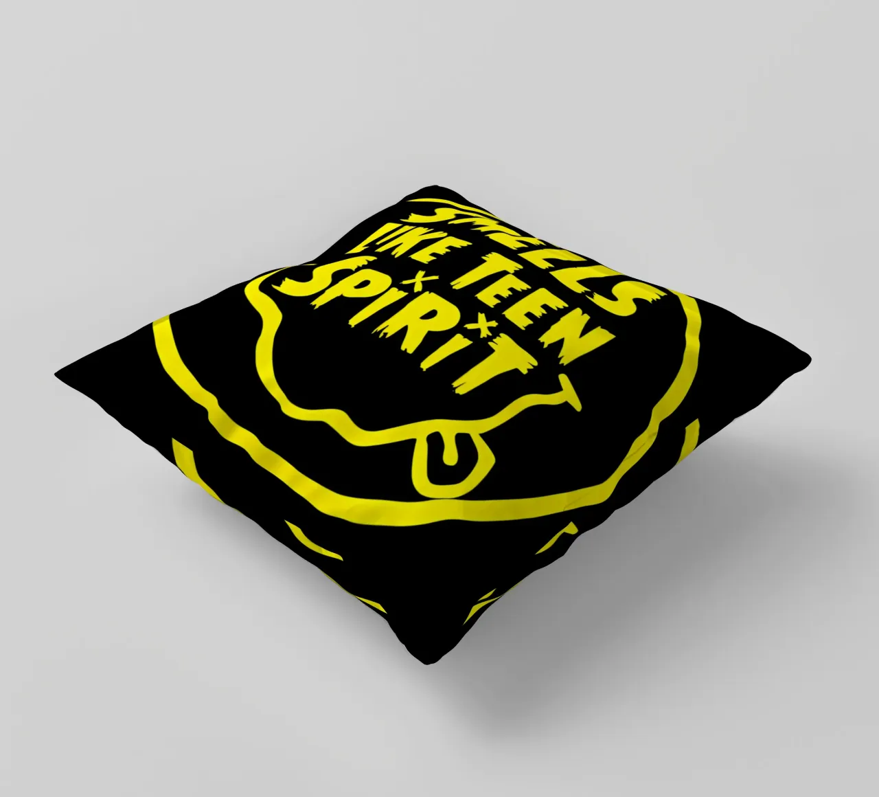 Nirvana - Yellow Emote decorative cushion by Tara Bergener