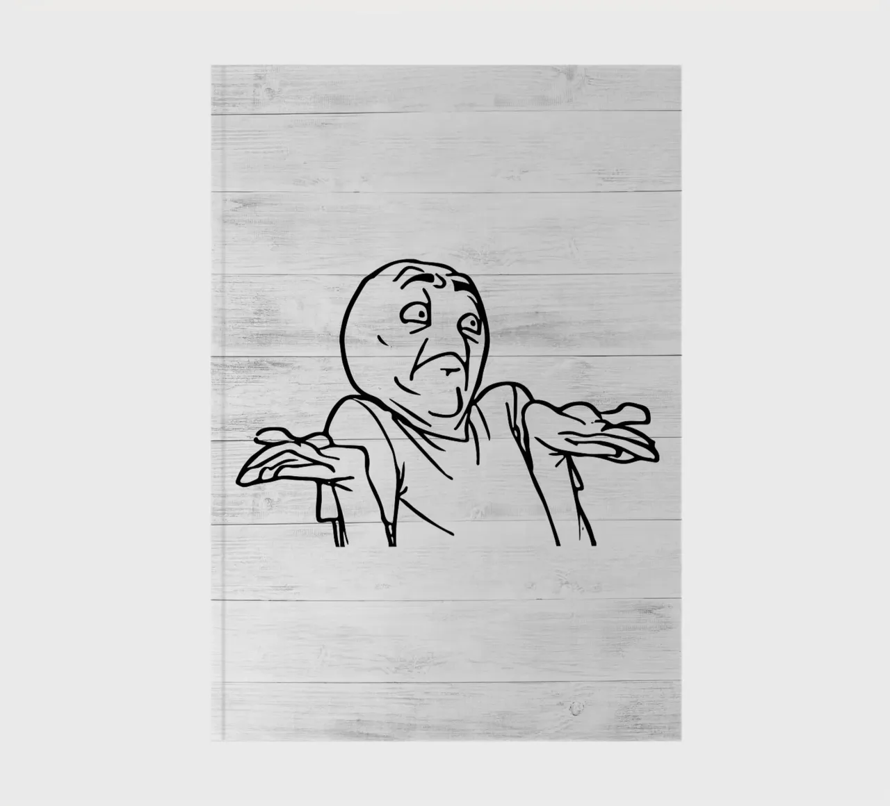 shrug gesture expression notebook by Robert W Wakefield