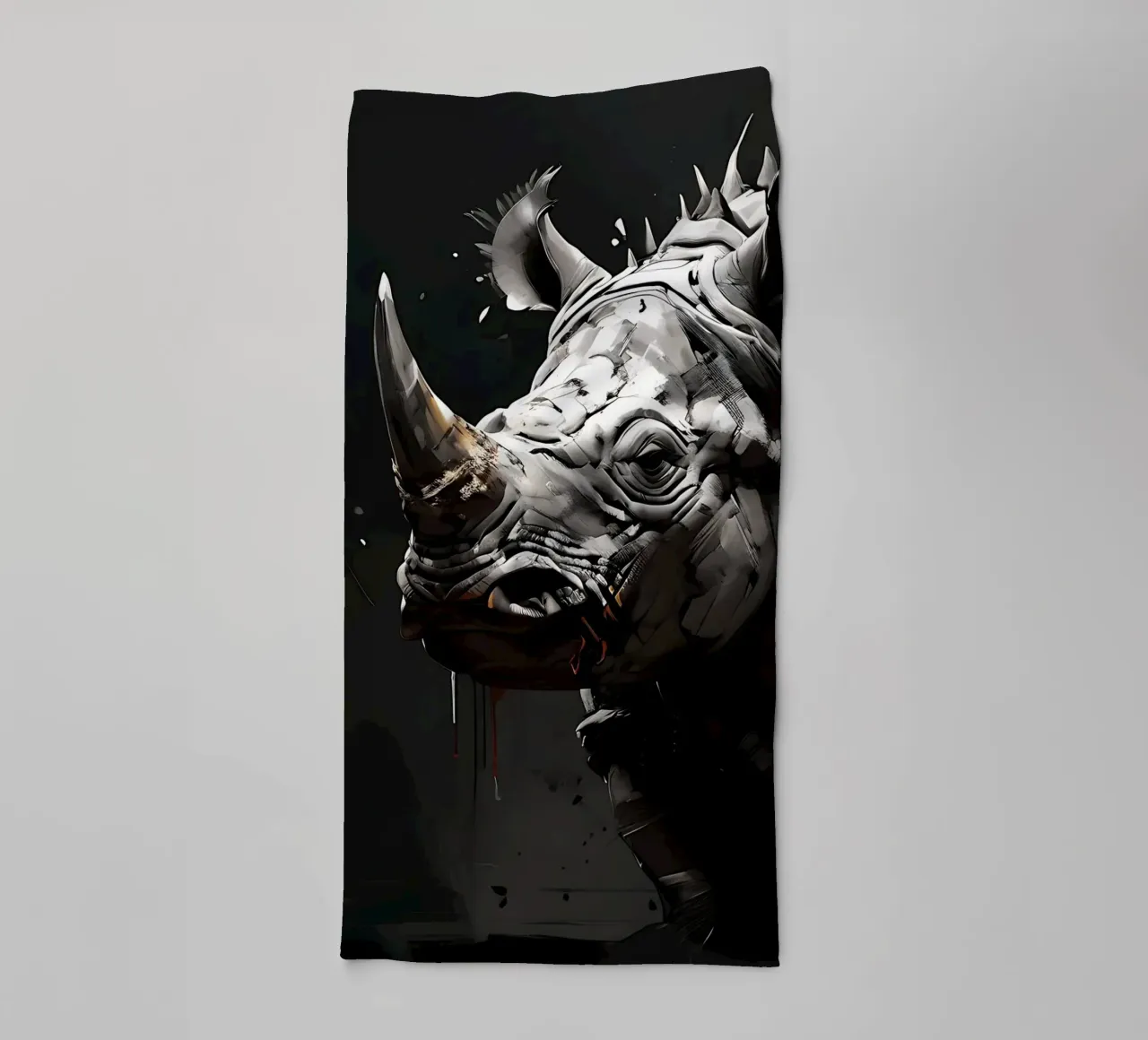 Nashorn_Stil_I_1 toalla de baño de Tierisch bunt by LK