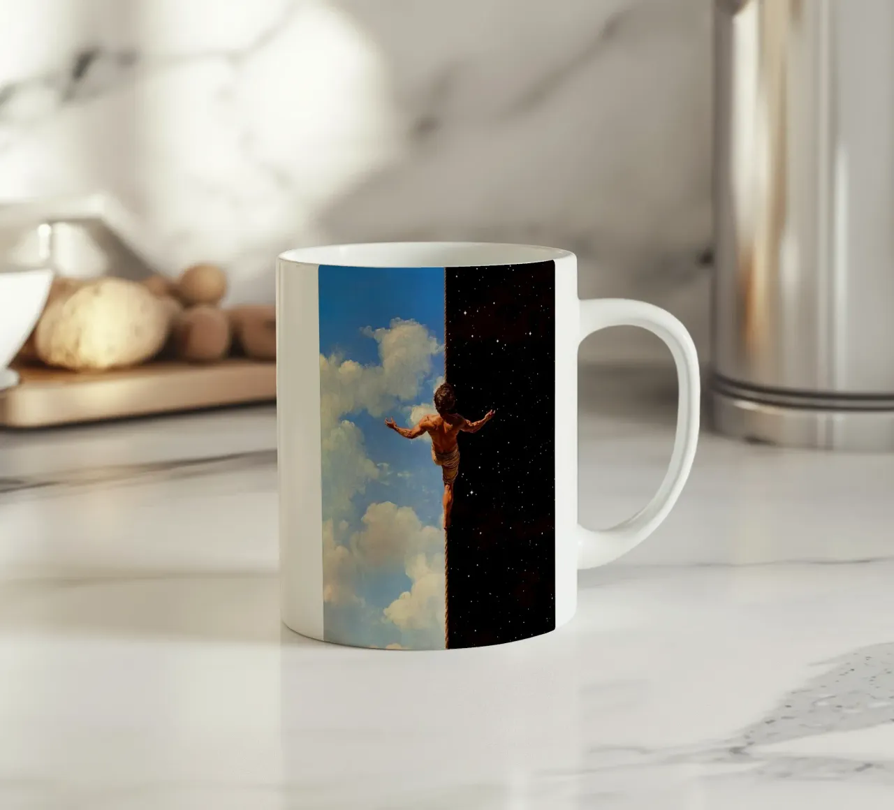 Limite in bianco e nero tazza in ceramica da Cute Art