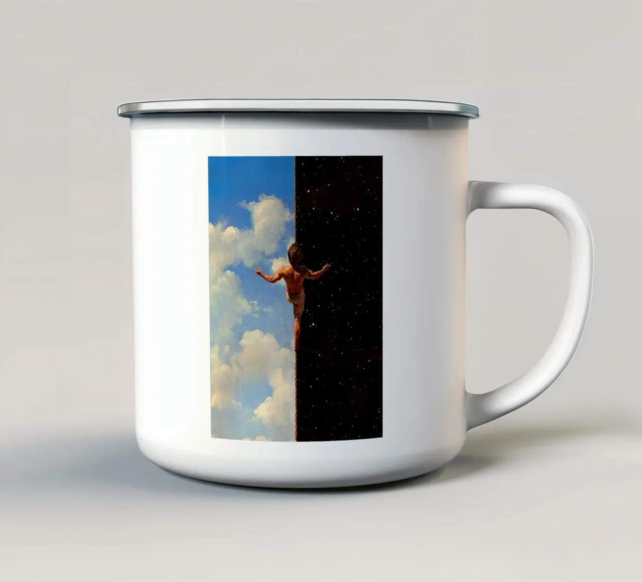 Limite in bianco e nero tazza in smalto da Cute Art