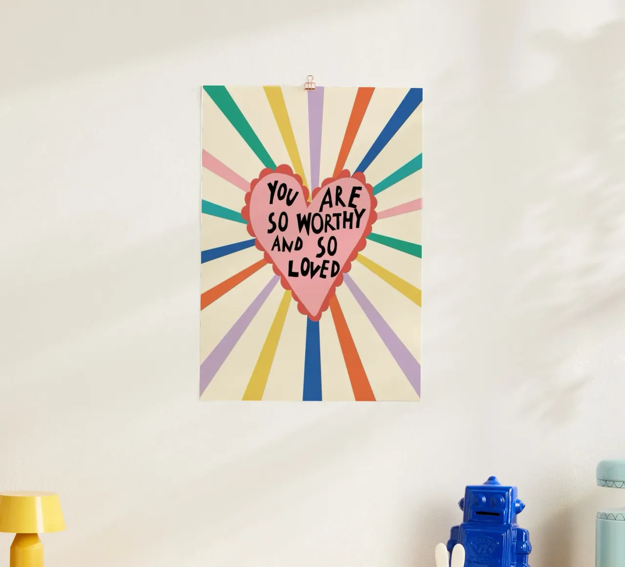 sei così degno poster con telaio in alluminio da art quots shop