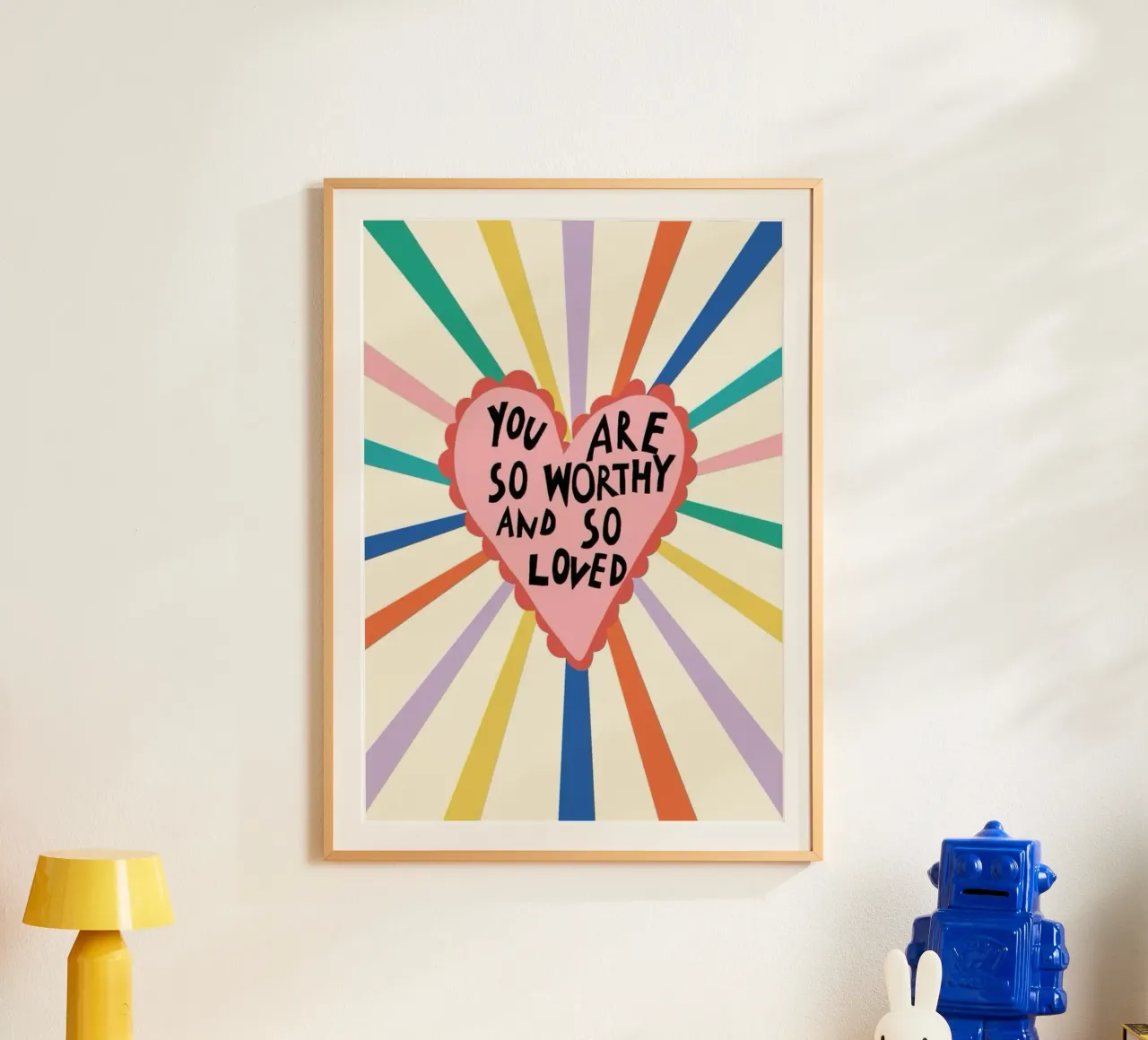 sei così degno poster con telaio in alluminio da art quots shop