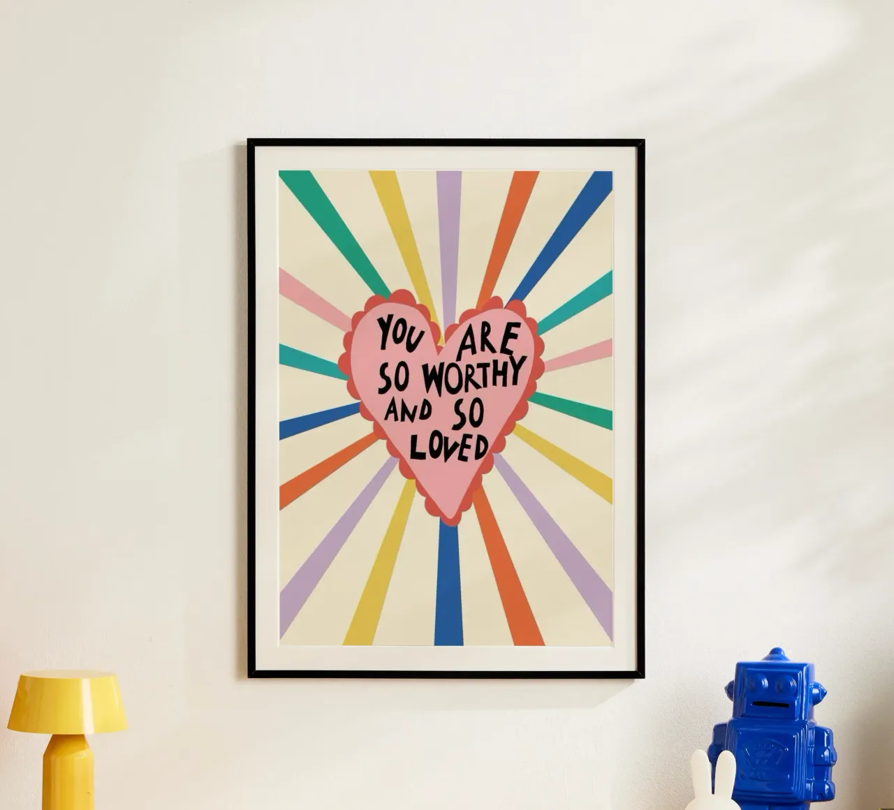 sei così degno poster con telaio in alluminio da art quots shop