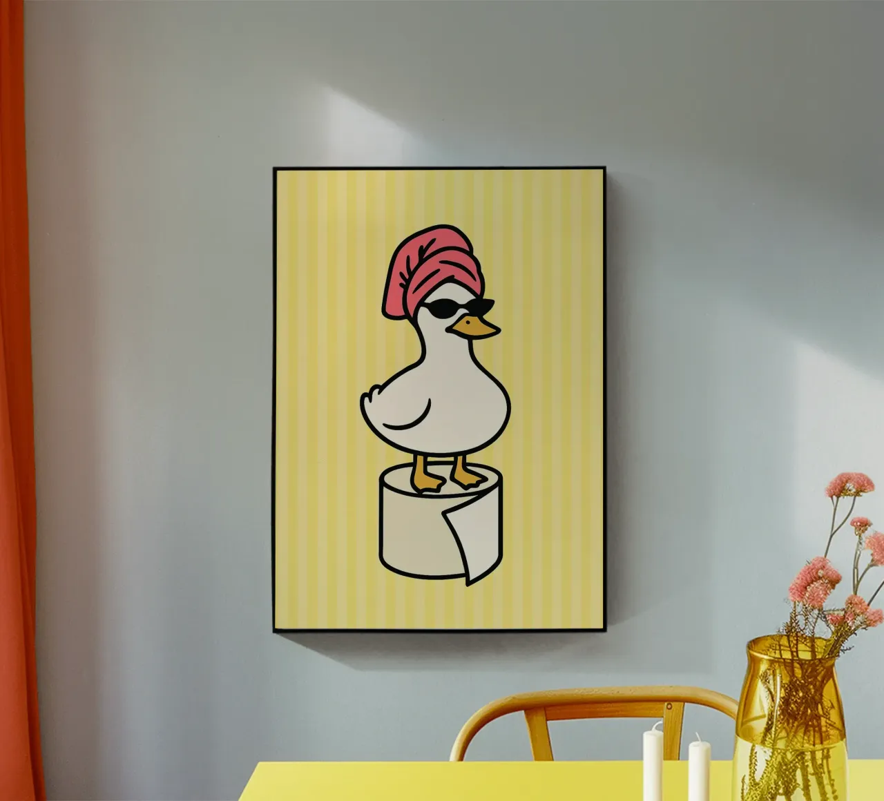 Silly Goose Duck Bathroom acrylic glass by oneroad