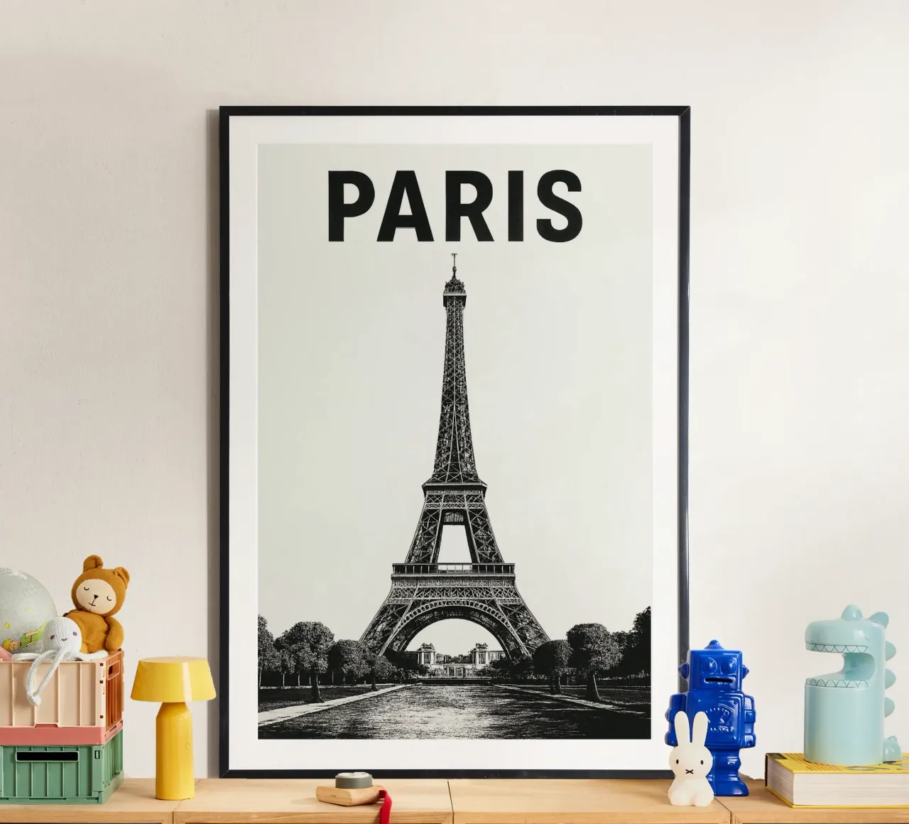 Eiffel Tower, Paris in black & white poster da Vintage Travelers