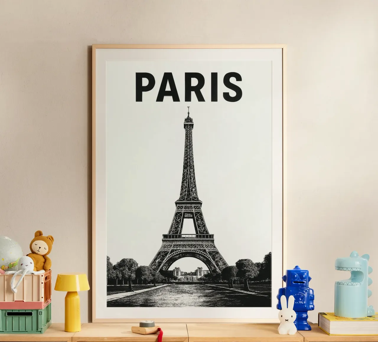 Eiffel Tower, Paris in black & white poster da Vintage Travelers