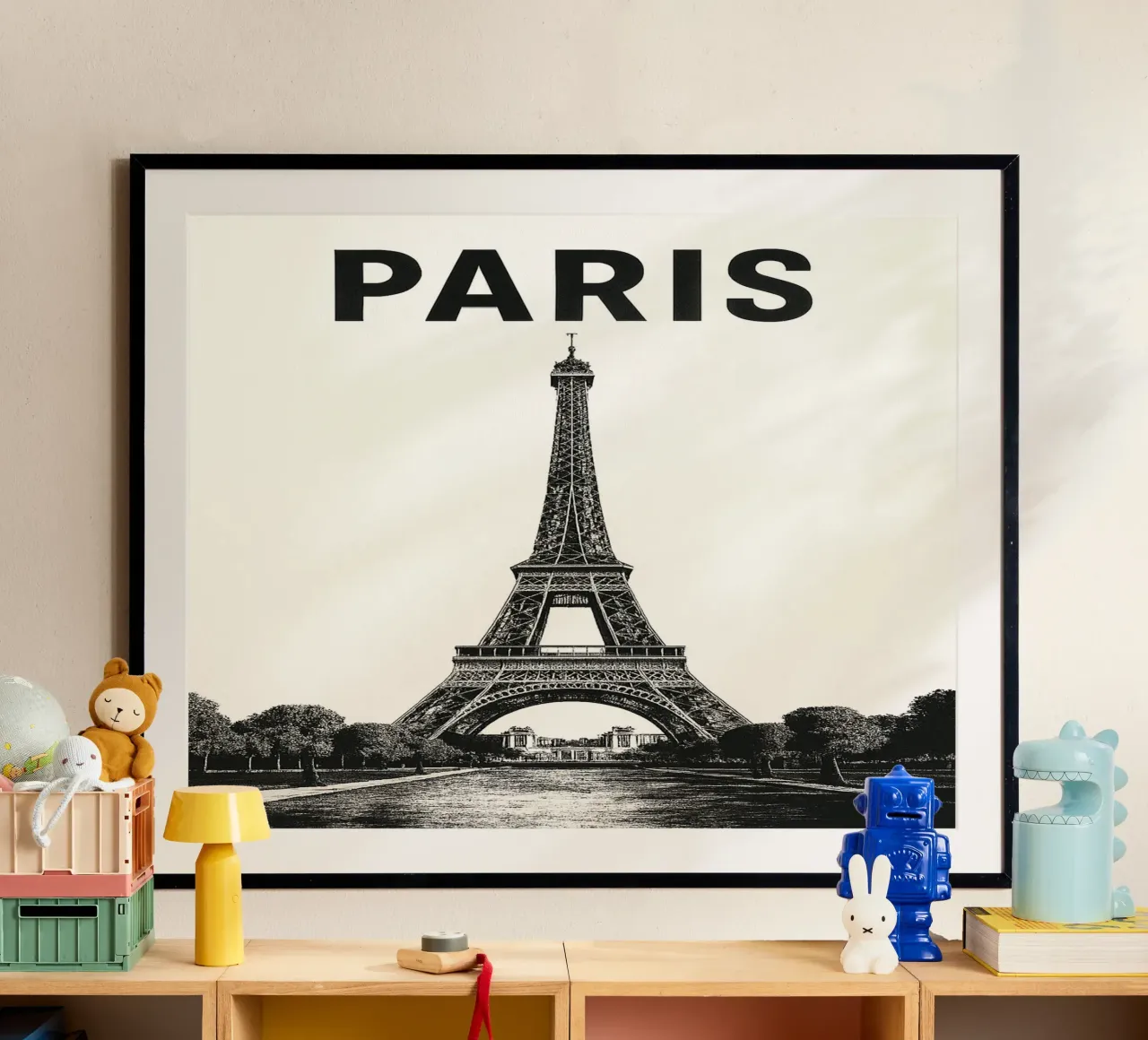 Eiffel Tower, Paris in black & white poster da Vintage Travelers