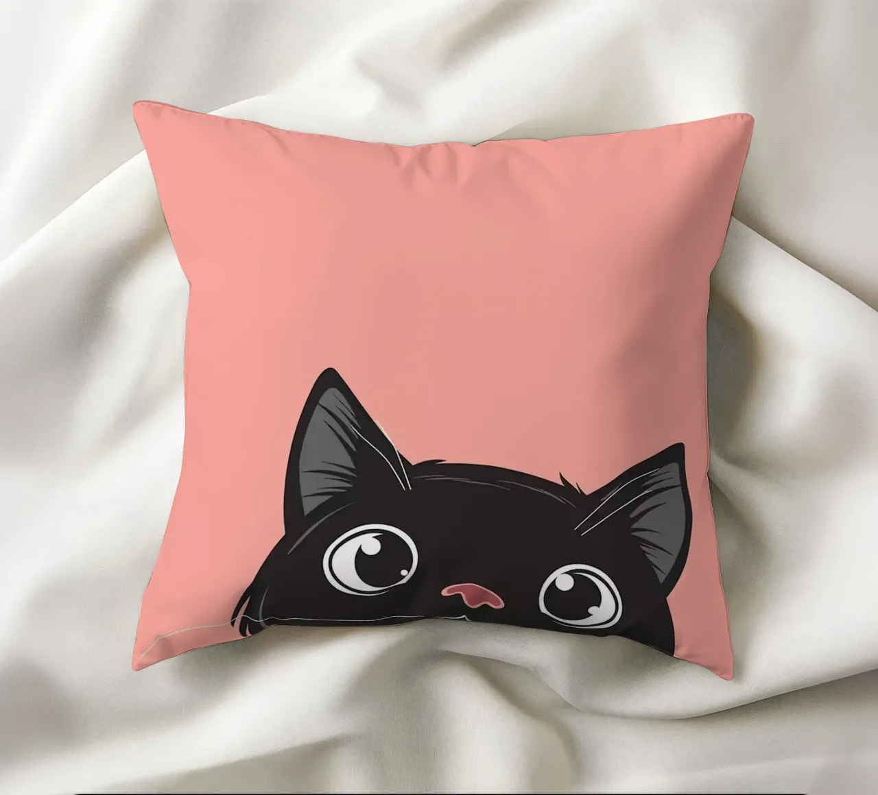 Cat Retro Minimal cuscino da Matthew P Link