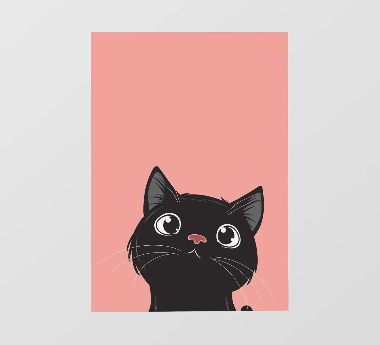 Cat Retro Minimal pellicola backlit da Matthew P Link