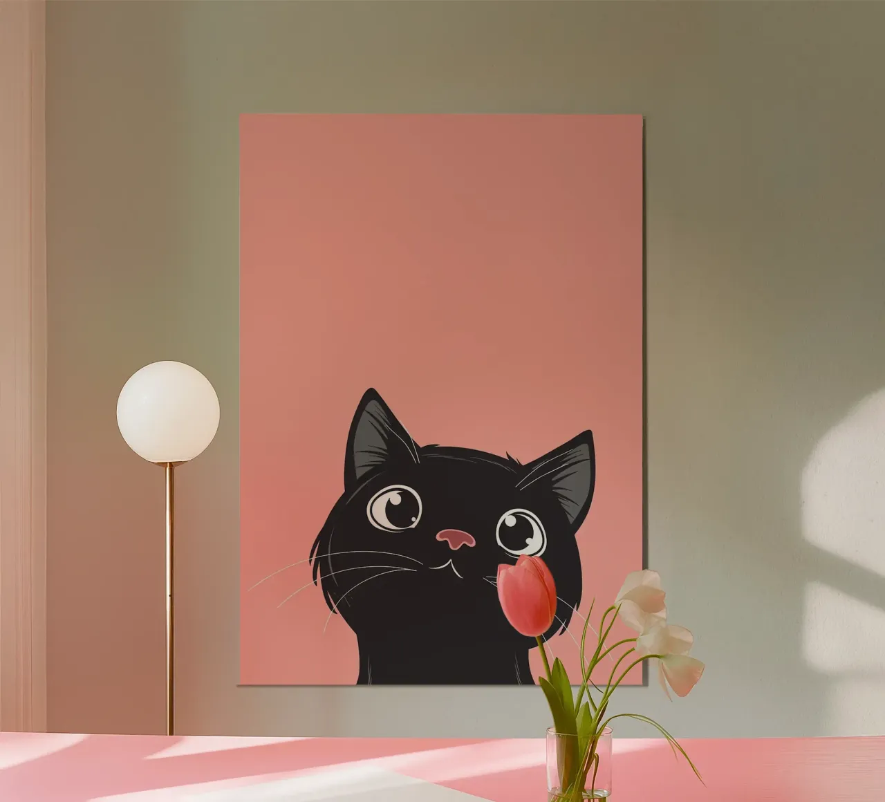 Cat Retro Minimal carta hahnemühle da Matthew P Link