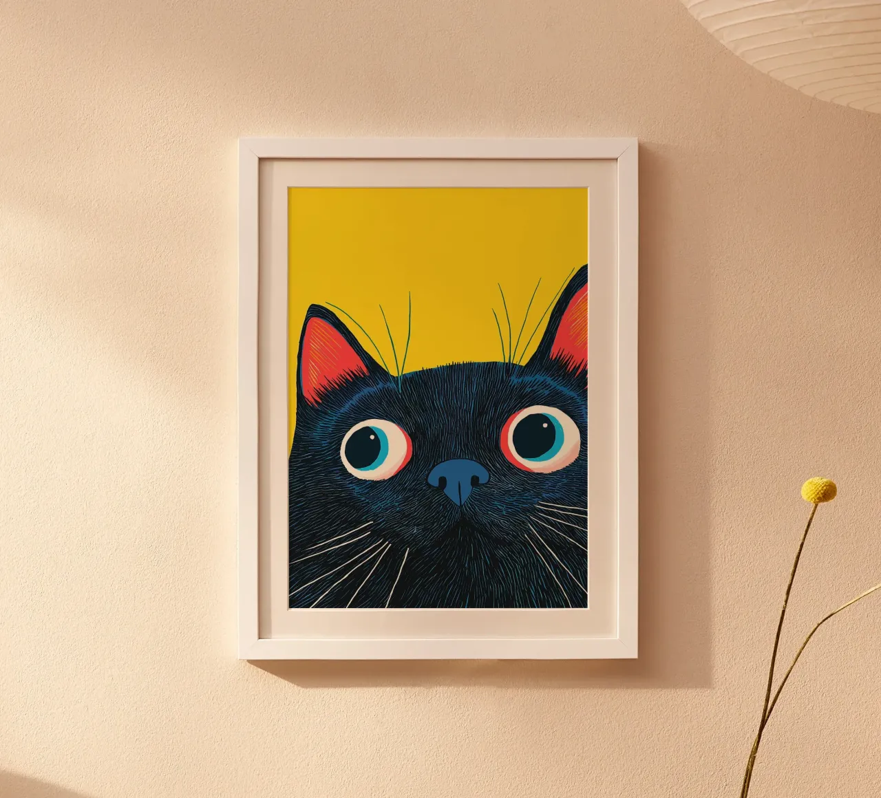 Illustrazione del gatto curioso poster da Matthew P Link