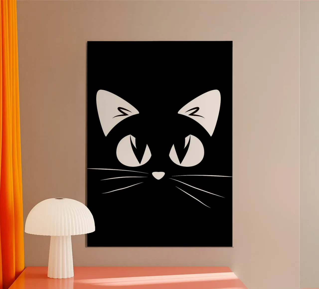 Cute gray CAT head epic Cute CAT per gli amanti dei gatti e i proprietari di gatti poster con telaio in plastica da Matthew P Link