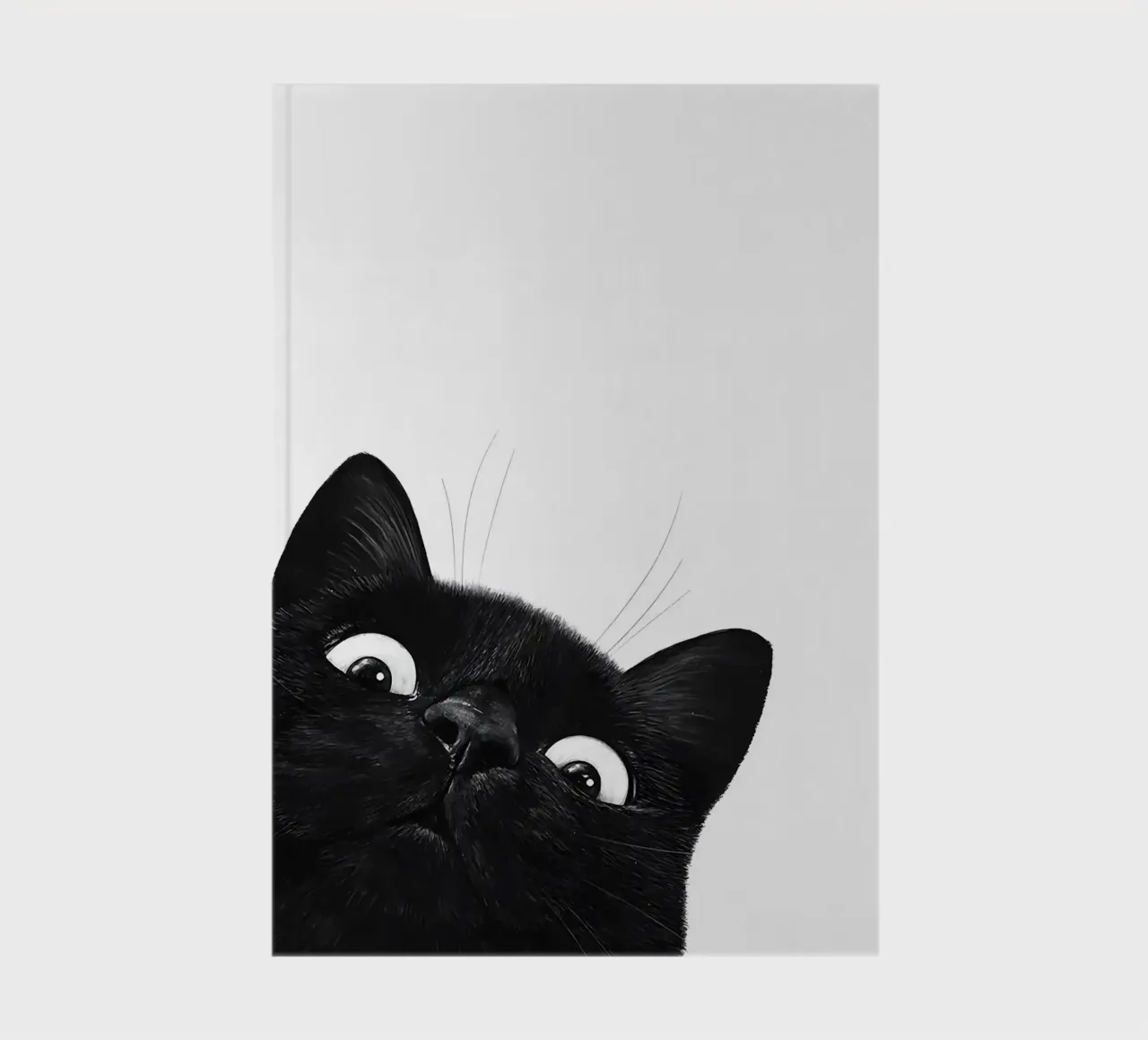 Curious Black Cat notebook by Matthew P Link