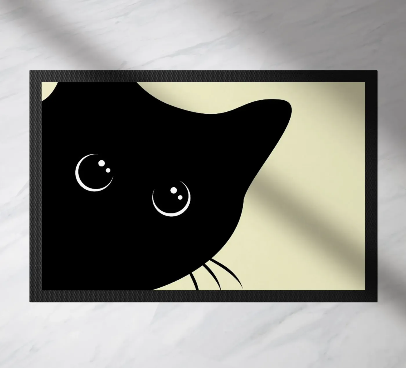 Silhouet kat deurmat van Matthew P Link